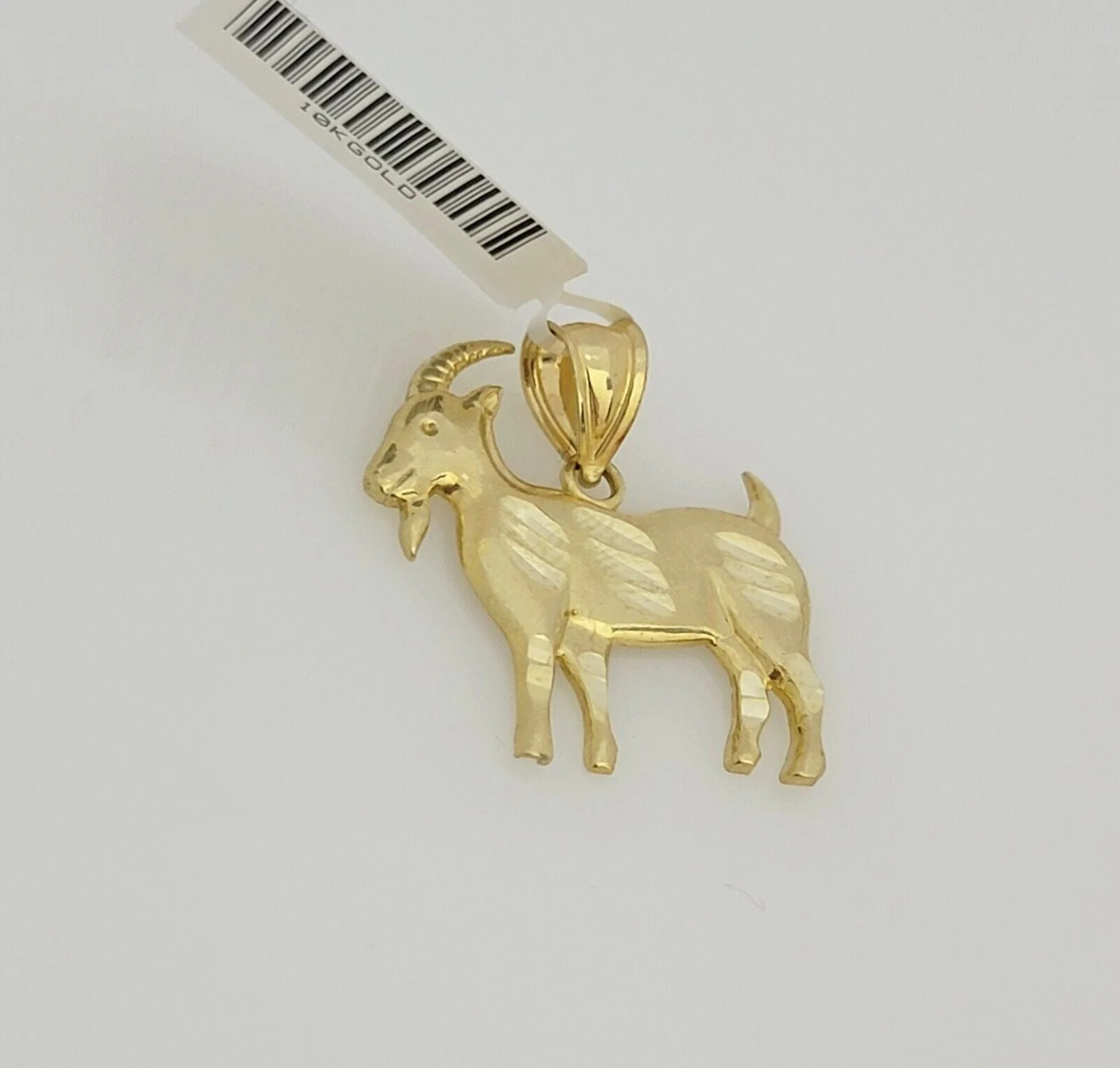 Real 10k Gold Franco Chain GOAT Charm pendant Set 2.5mm Necklace 22 Inch Men's - Image 6