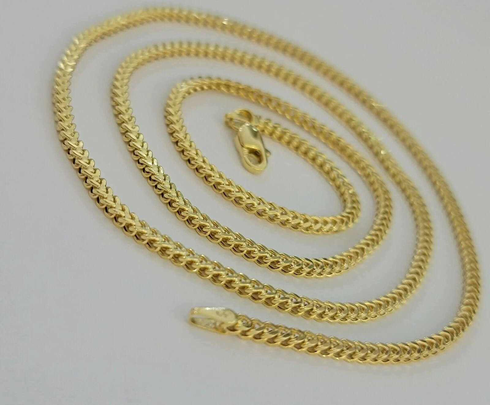 Real 10k Gold Franco chain Necklace 2.5mm 10KT Yellow Gold 16" -26" STRONG CHAIN - Image 8