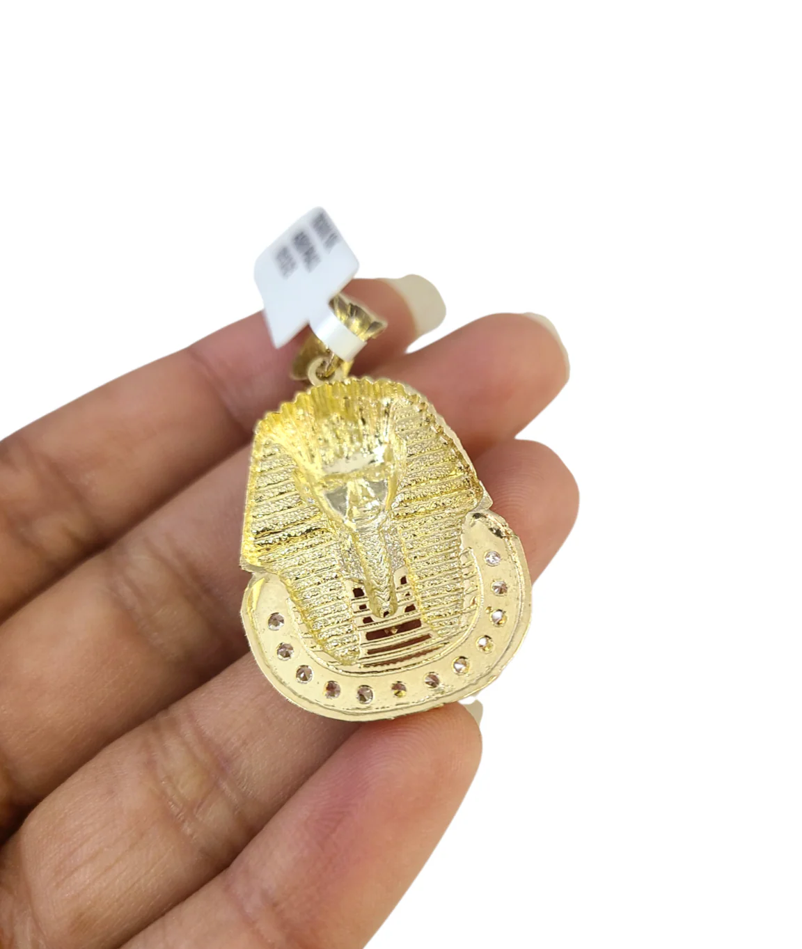 Real 10k Gold Franco Chain Pharaoh Head Charm 2.5mm 18"-26" Pendant Necklace SET - Image 7