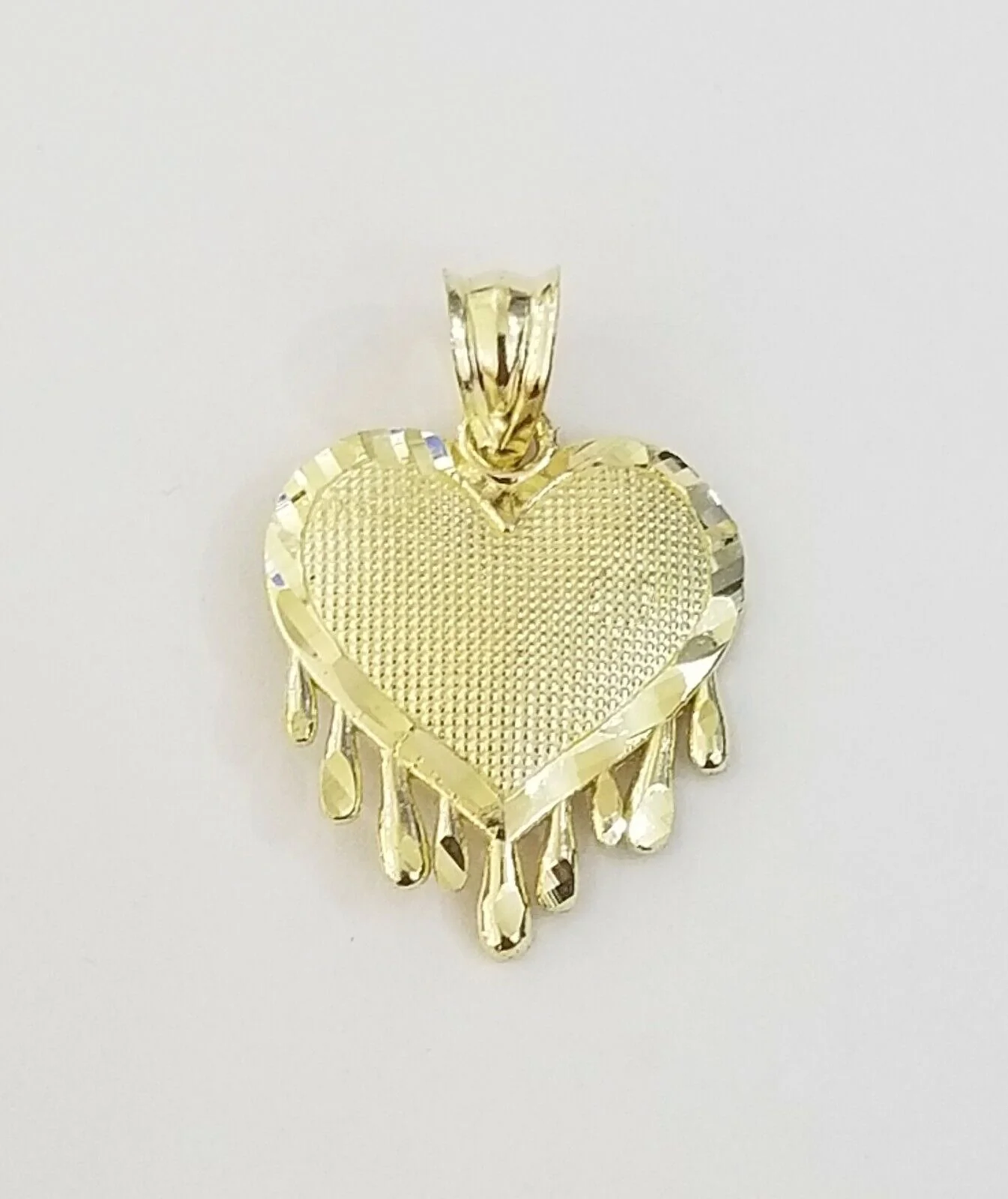 Real 10k Gold Heart Pendant Rope Chain Ladies Charm Necklace 18 20 22 24 26 28 - Image 7