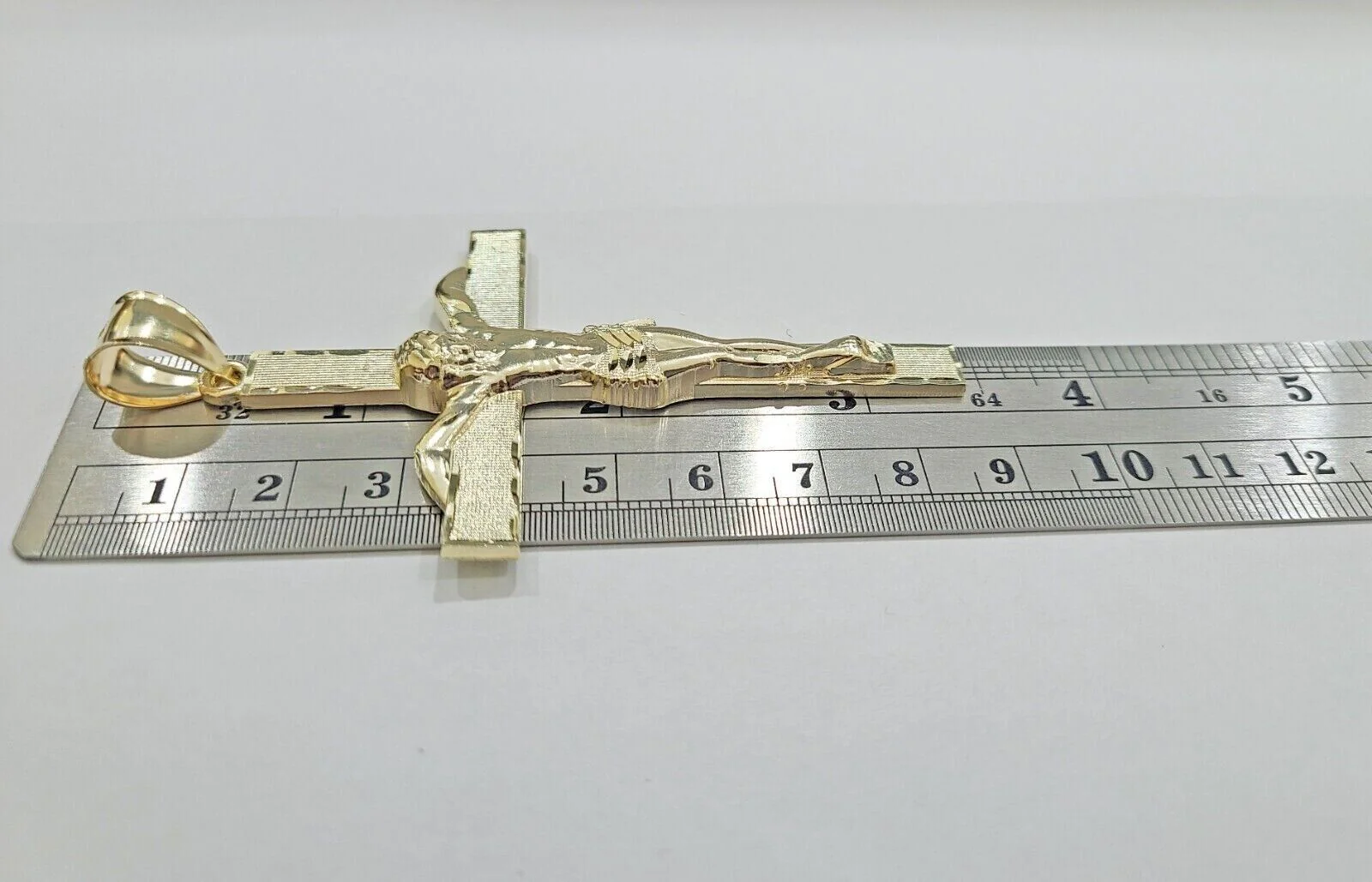 Real 10k Gold Jesus Crucifix Charm Pendant 10kt Yellow Gold Men Women - Image 6