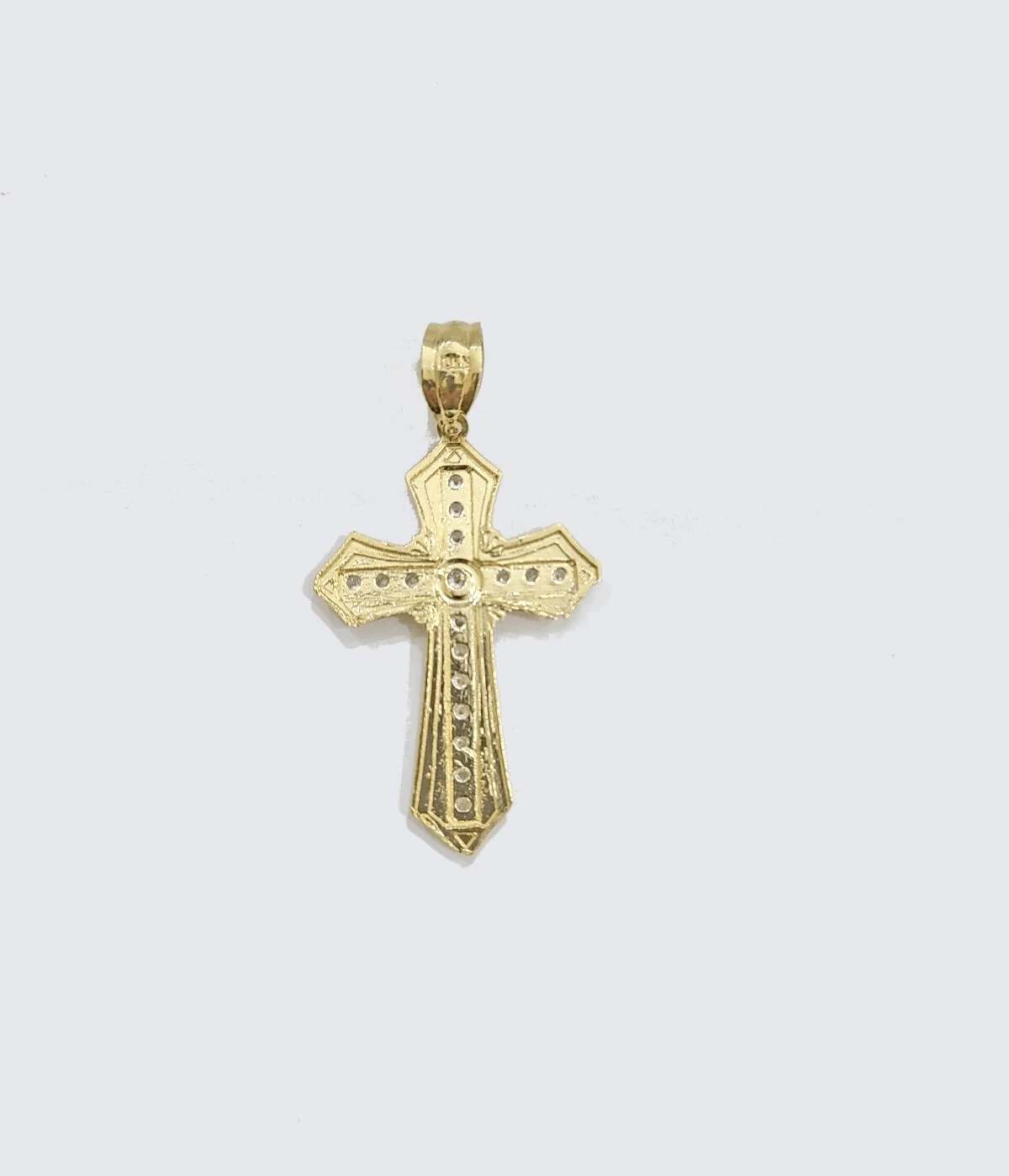 Real 10k Gold Jesus Crucifix Cross Pendant Charm 10kt Yellow 2'' Inch For Chain - Image 5