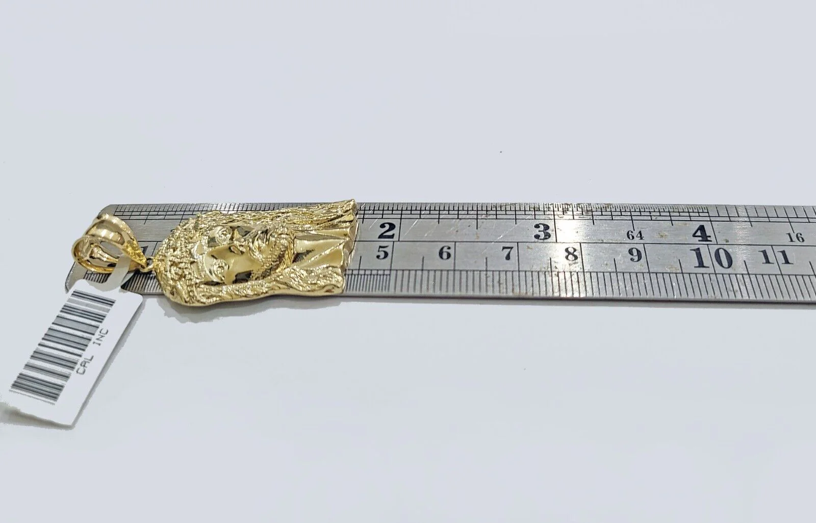 Real 10k Gold Jesus Head Charm Pendant 1.5'' Inch 10KT Yellow Gold - Image 4