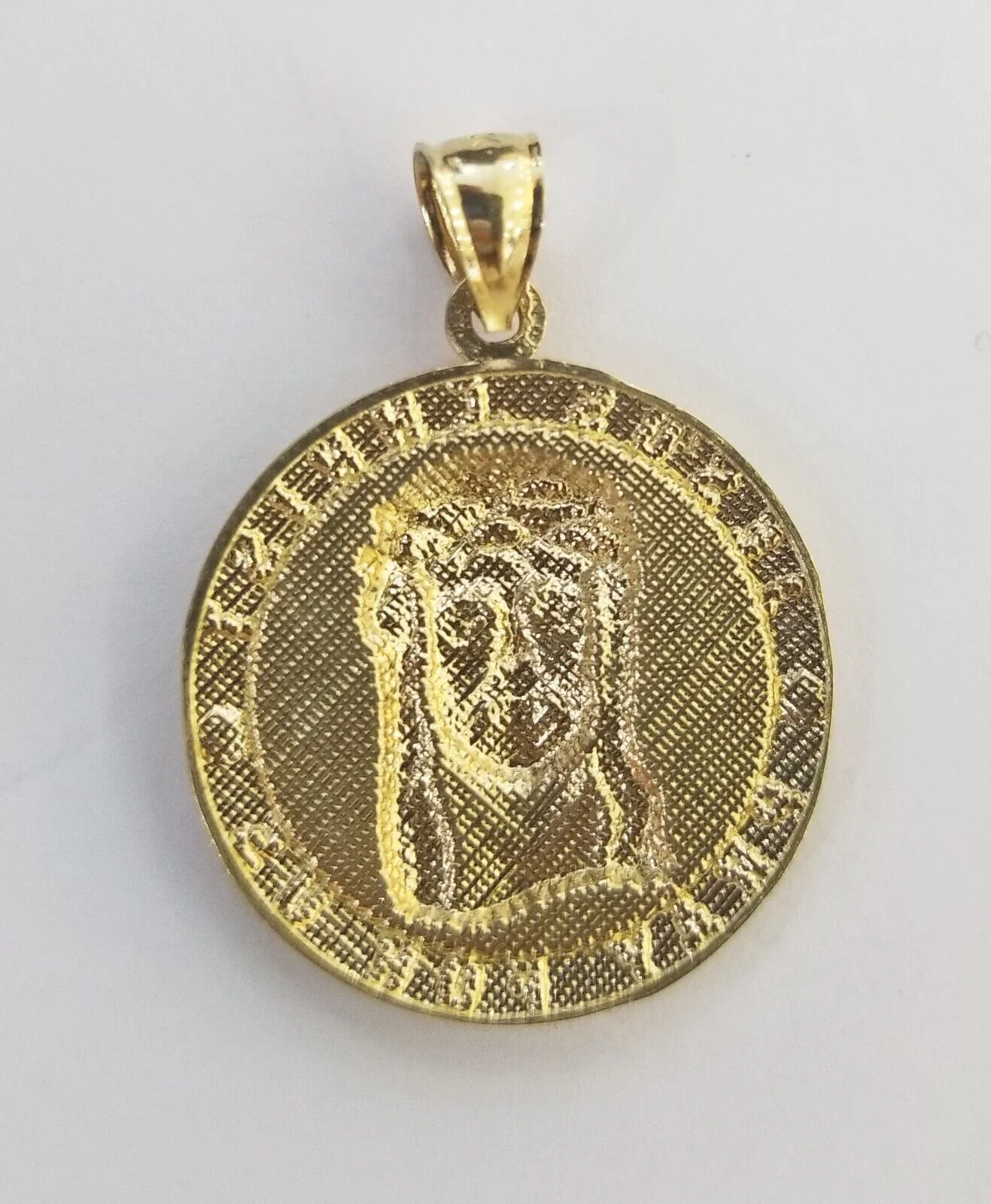 Real 10k Gold Jesus Pendant Miami Cuban link Chain 4mm 26" Set - Image 7