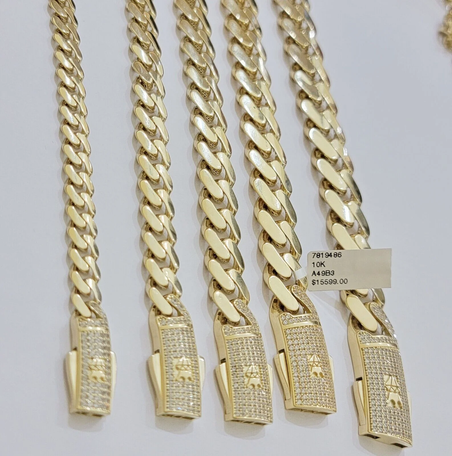 Real 10k Gold Link Chain Necklace Royal Cuban Monaco 7mm 8mm 9mm 11mm 13mm 15mm - Image 5