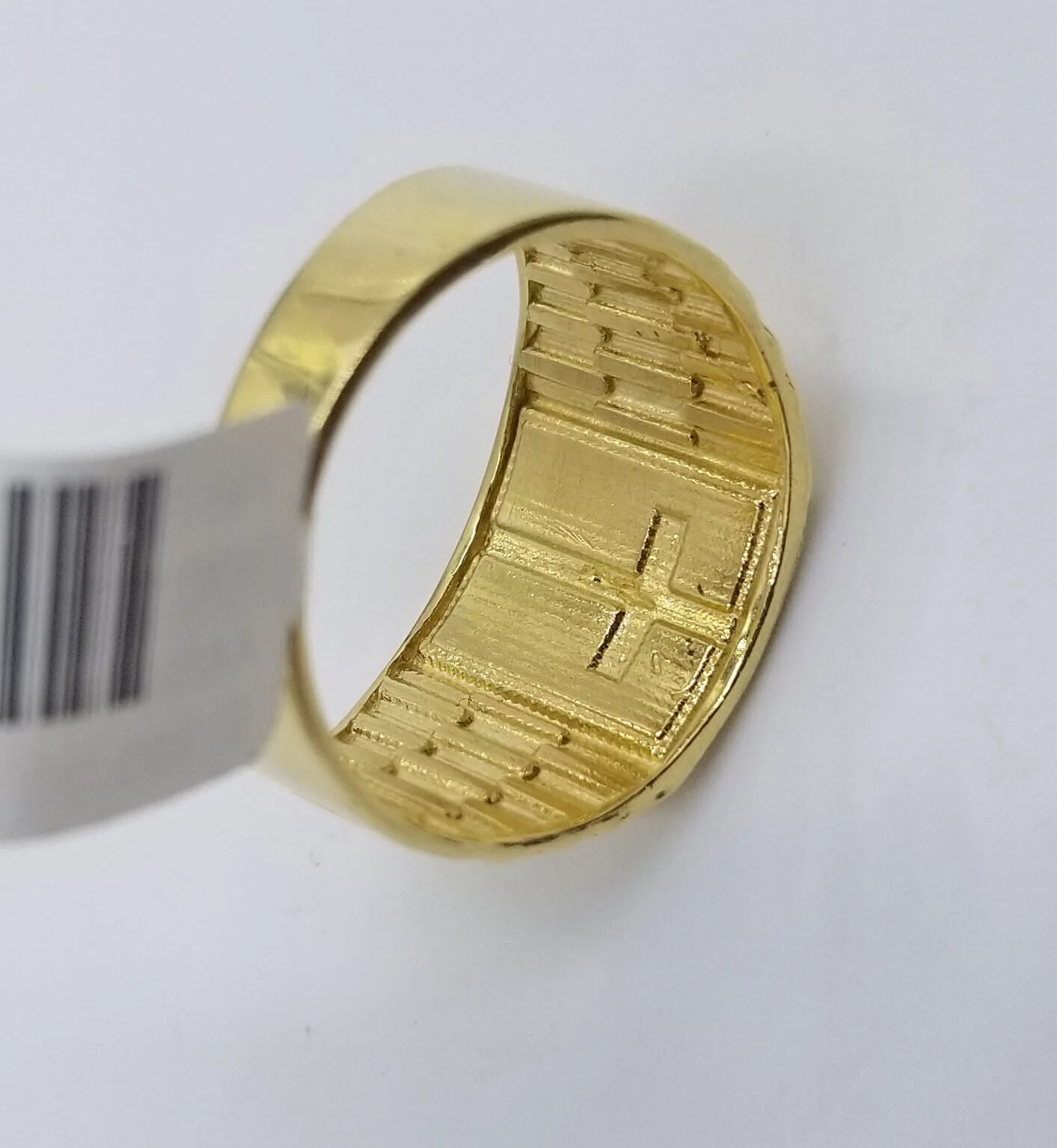 Real 10k Gold Men's Ring Cross All Sizes Yellow Gold Male Casual Pinky Band - Image 9