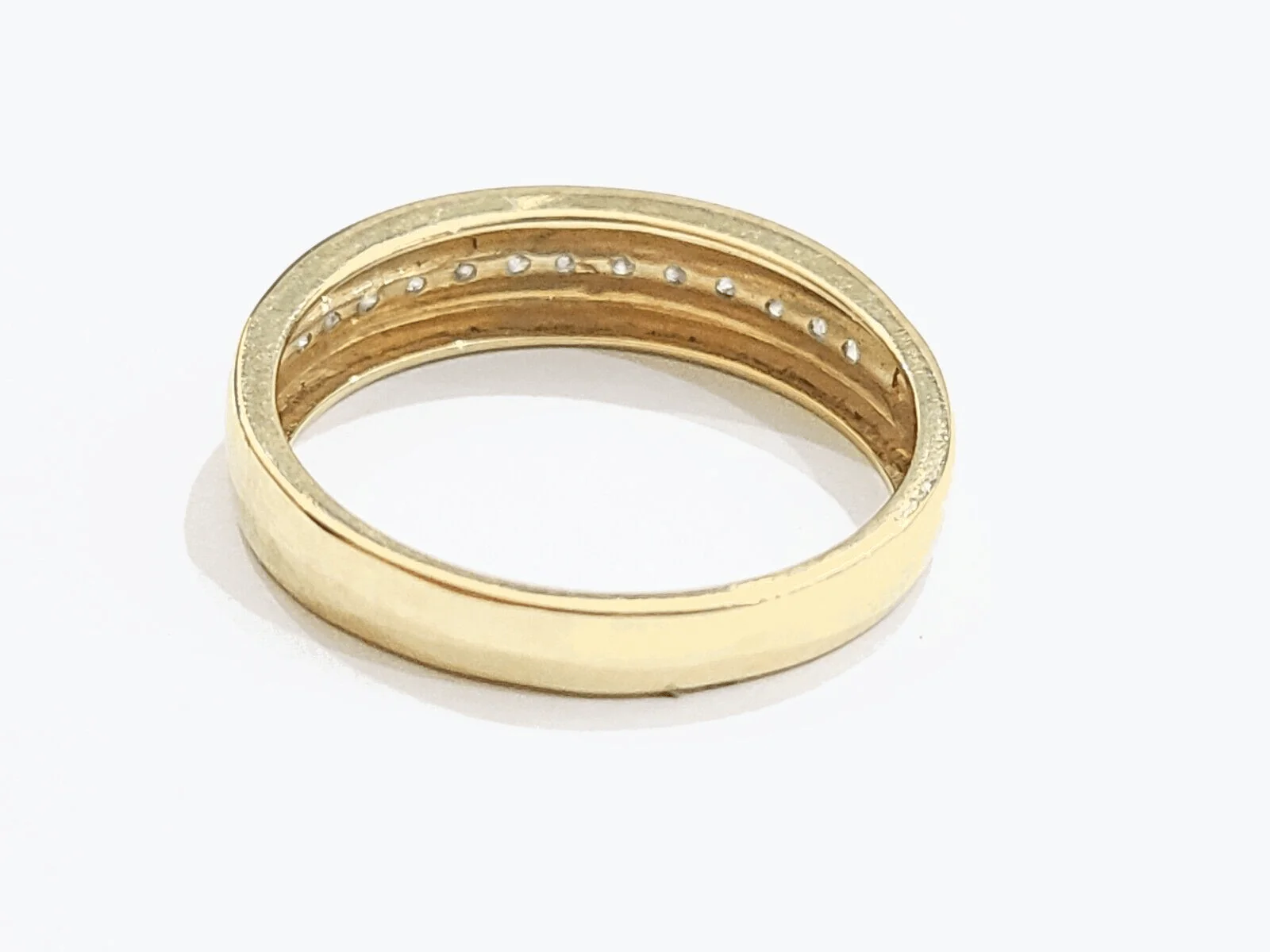 Real 10k Gold Men's Ring size 10.5 10kt Yellow gold, Wedding Band Diamond - Image 6