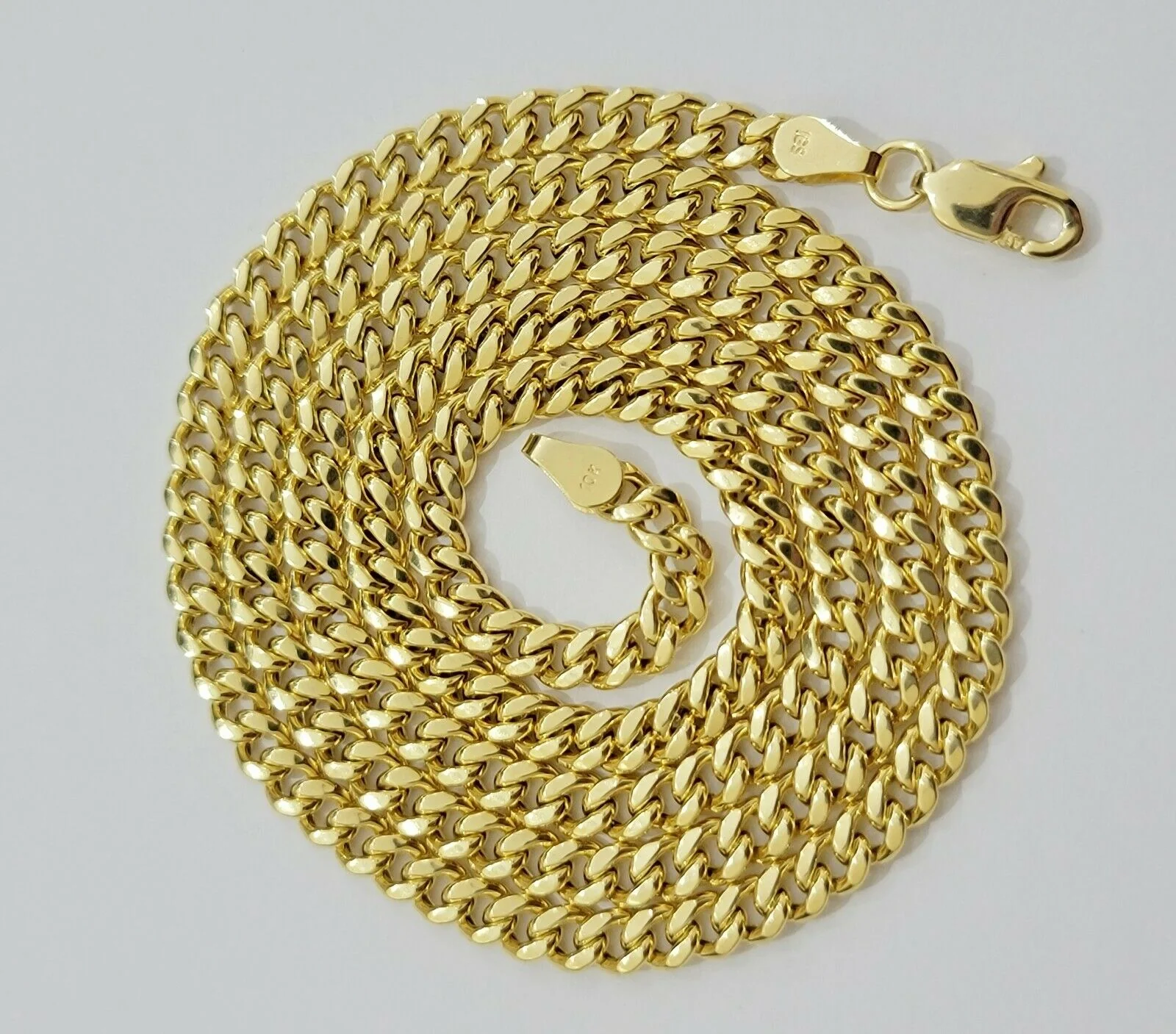 Real 10k Gold Miami Cuban 24" Chain Pendant Set 3.5mm Necklace World Map Charm - Image 9