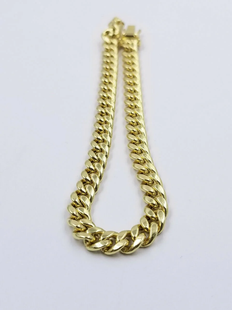 REAL 10k Gold Miami Cuban Bracelet 7" 6mm 10 kt Yellow Gold Strong Links LADIES - Image 2