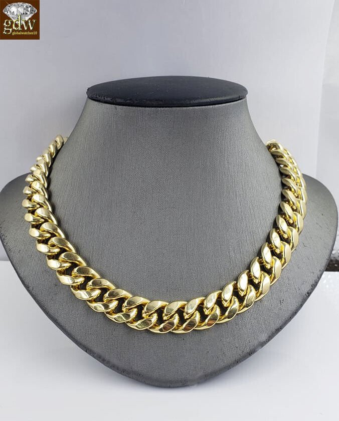 REAL 10k Gold Miami Cuban Chain 13mm 26" Link Necklace Chain 10kt Yellow Gold - Image 4