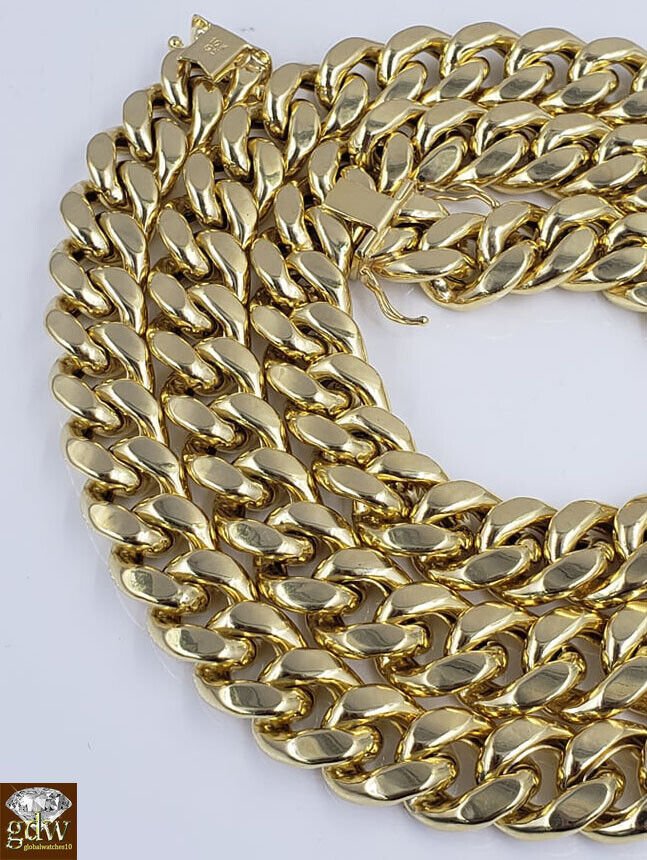 REAL 10k Gold Miami Cuban Chain 13mm 26" Link Necklace Chain 10kt Yellow Gold - Image 5