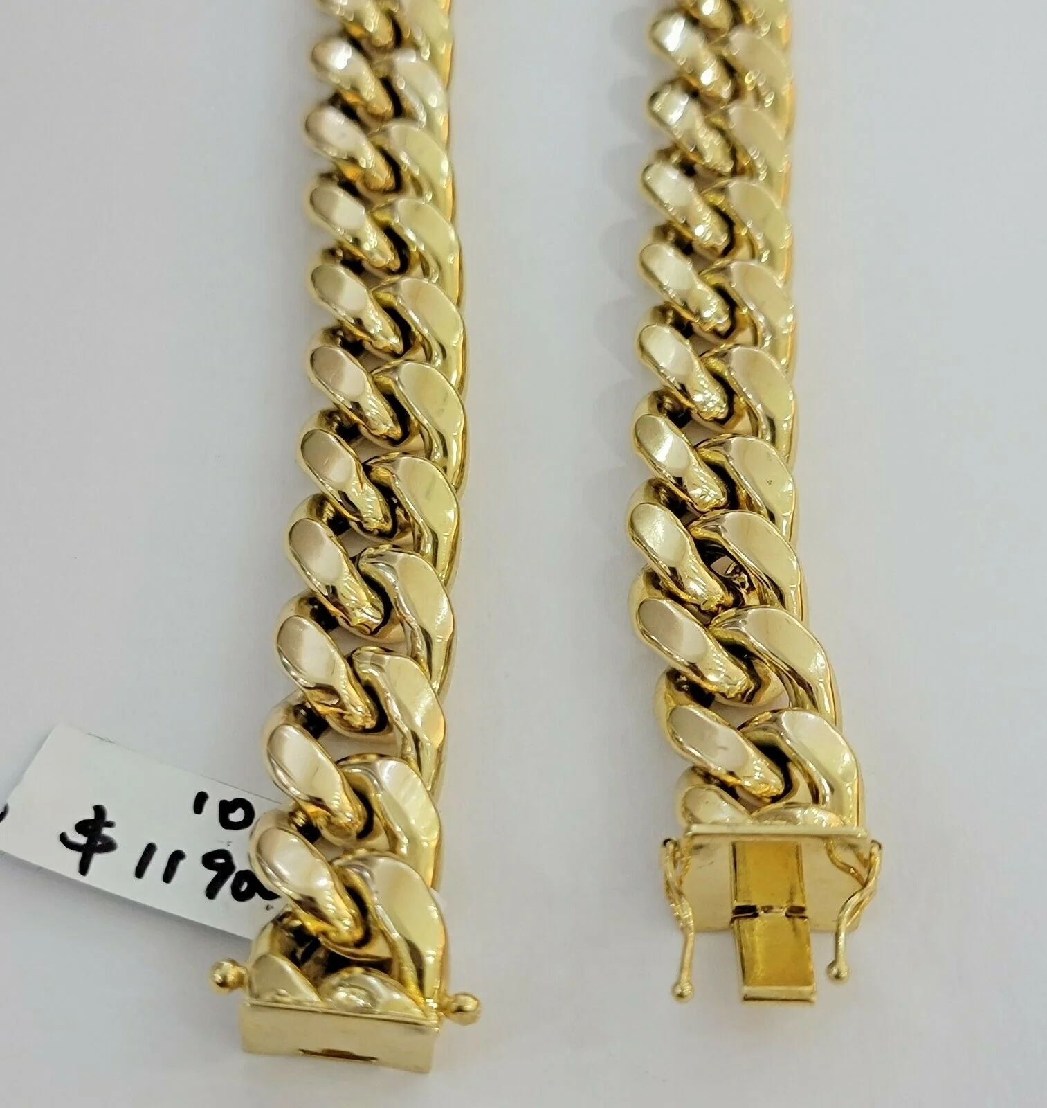 REAL 10k Gold Miami Cuban Chain 13mm Link Mens Necklace 24" 10kt Yellow, STRONG - Image 4