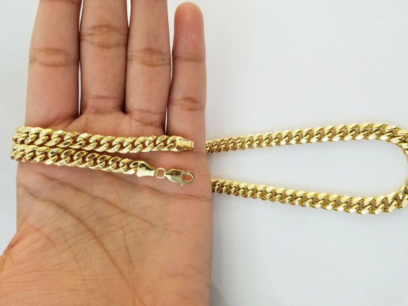 Real 10k Gold Miami Cuban Chain 7mm 22" Necklace,10kt Yellow Gold Lobster Lock - Image 8