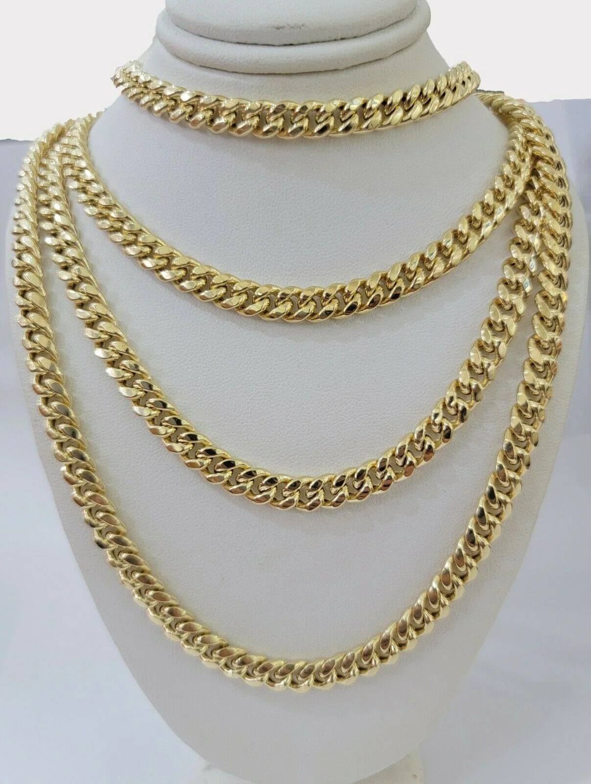 Real 10k Gold Miami Cuban chain 7mm 24" Lobster Lock Men's 10kt Yellow Gold, MEN - Image 6