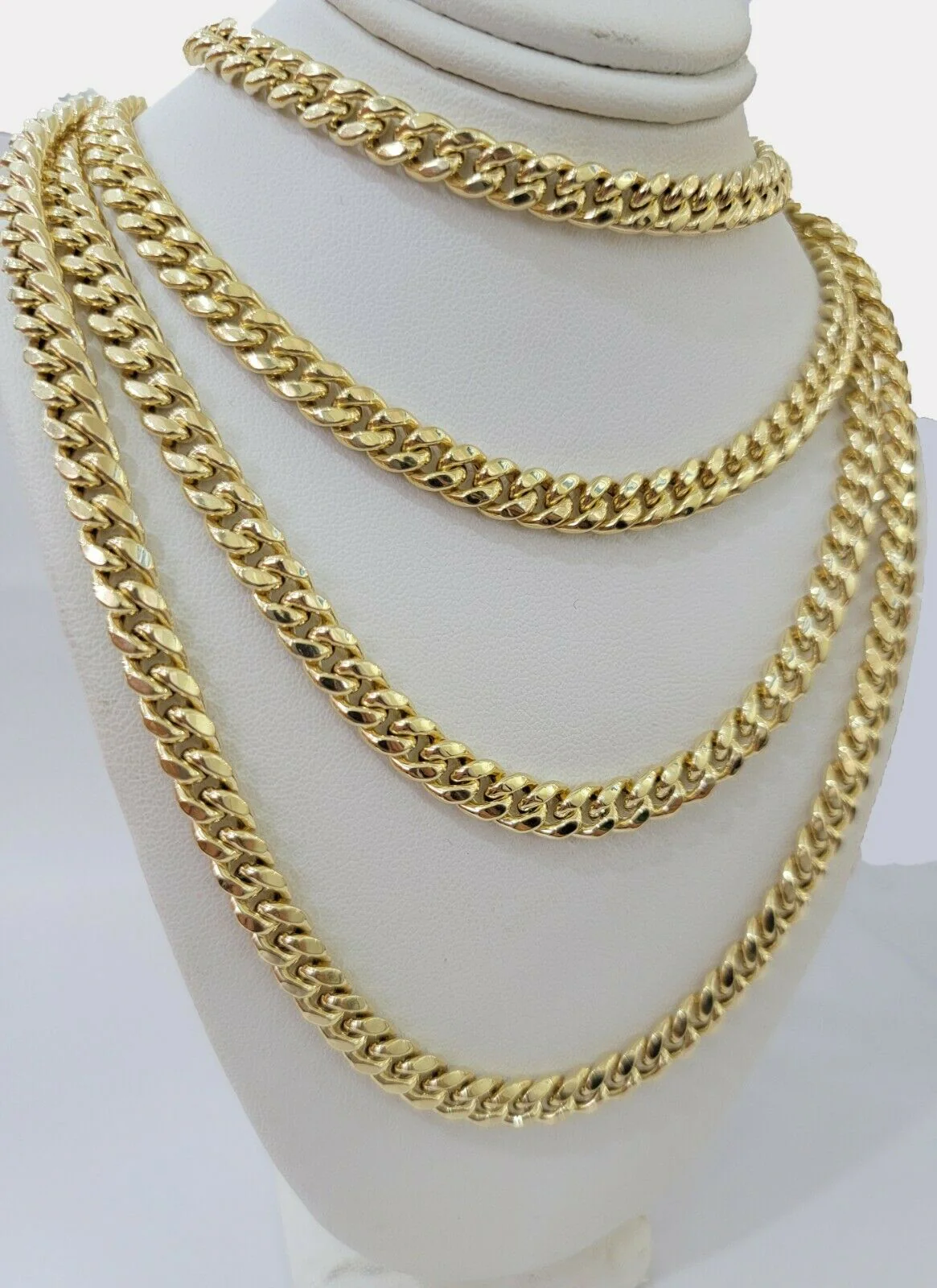 Real 10k Gold Miami Cuban chain 7mm 24" Lobster Lock Men's 10kt Yellow Gold, MEN - Image 7