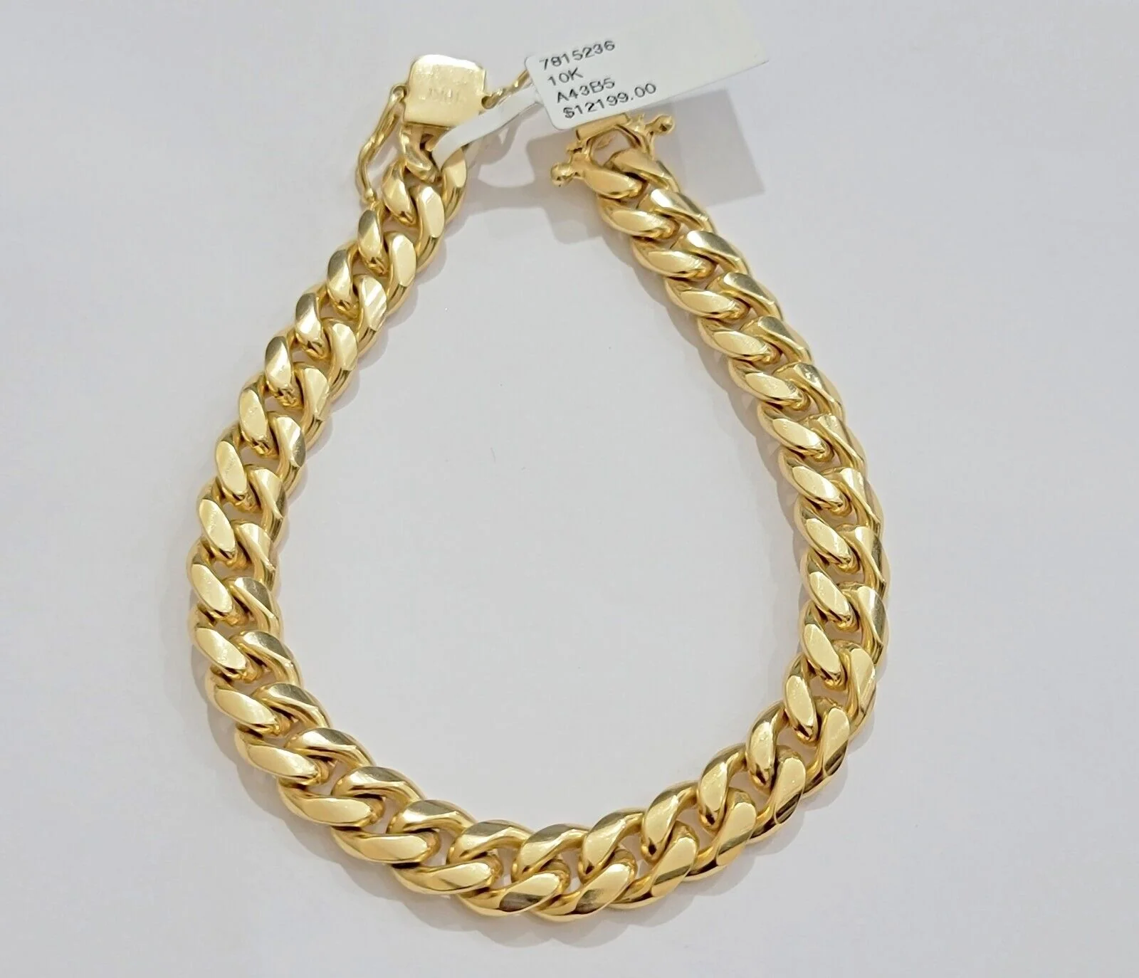 REAL 10k Gold Miami Cuban ladies Bracelet 7" 8mm 10kt Yellow Strong SOLID Links - Image 4