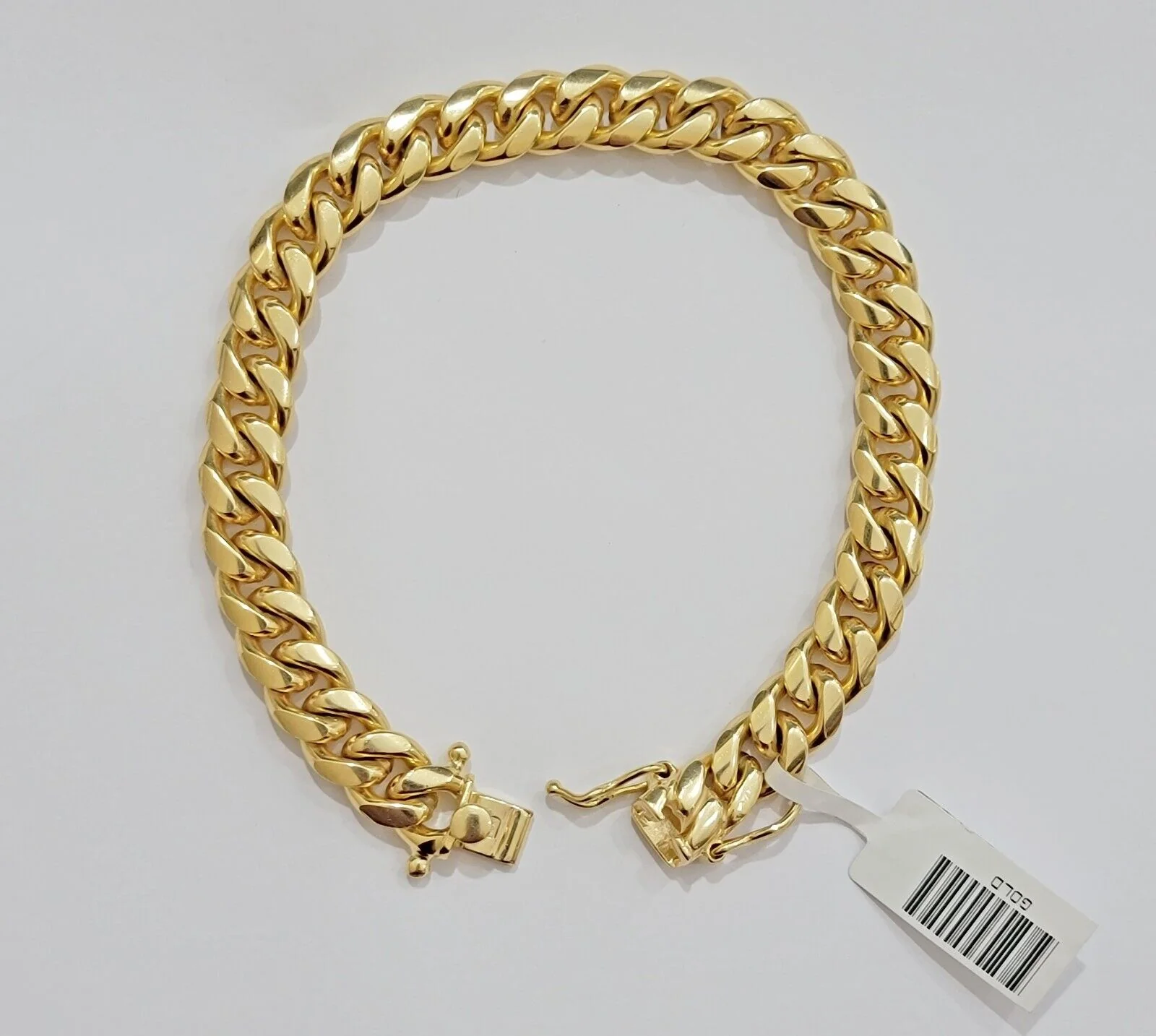 REAL 10k Gold Miami Cuban ladies Bracelet 7" 8mm 10kt Yellow Strong SOLID Links - Image 5
