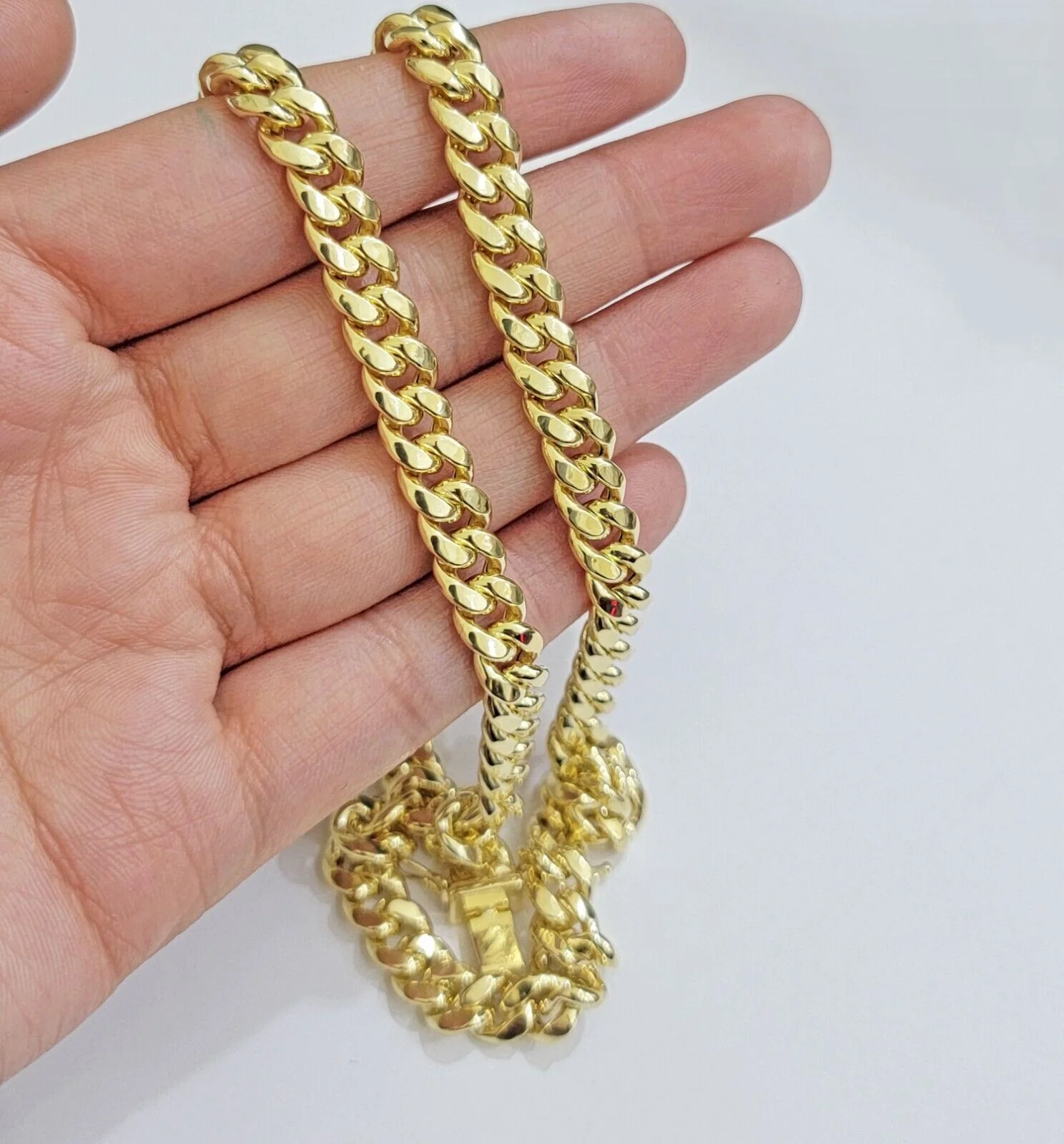Real 10k Gold Necklace 24 Inch 8mm Miami Cuban Link Chain Men's 10KT STRONG LINK - Image 7