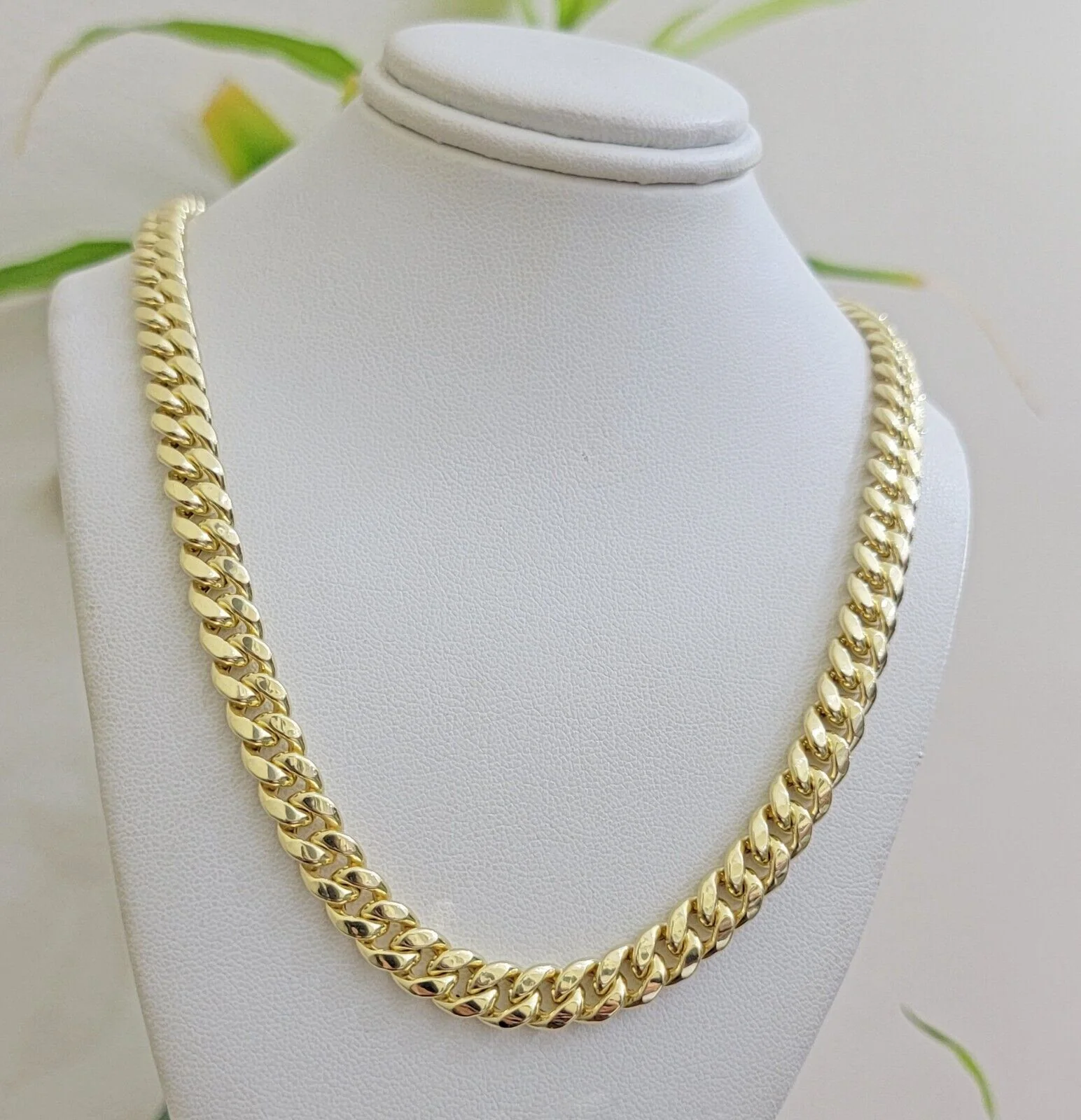Real 10k Gold Necklace 24 Inch 8mm Miami Cuban Link Chain Men's 10KT STRONG LINK - Image 8