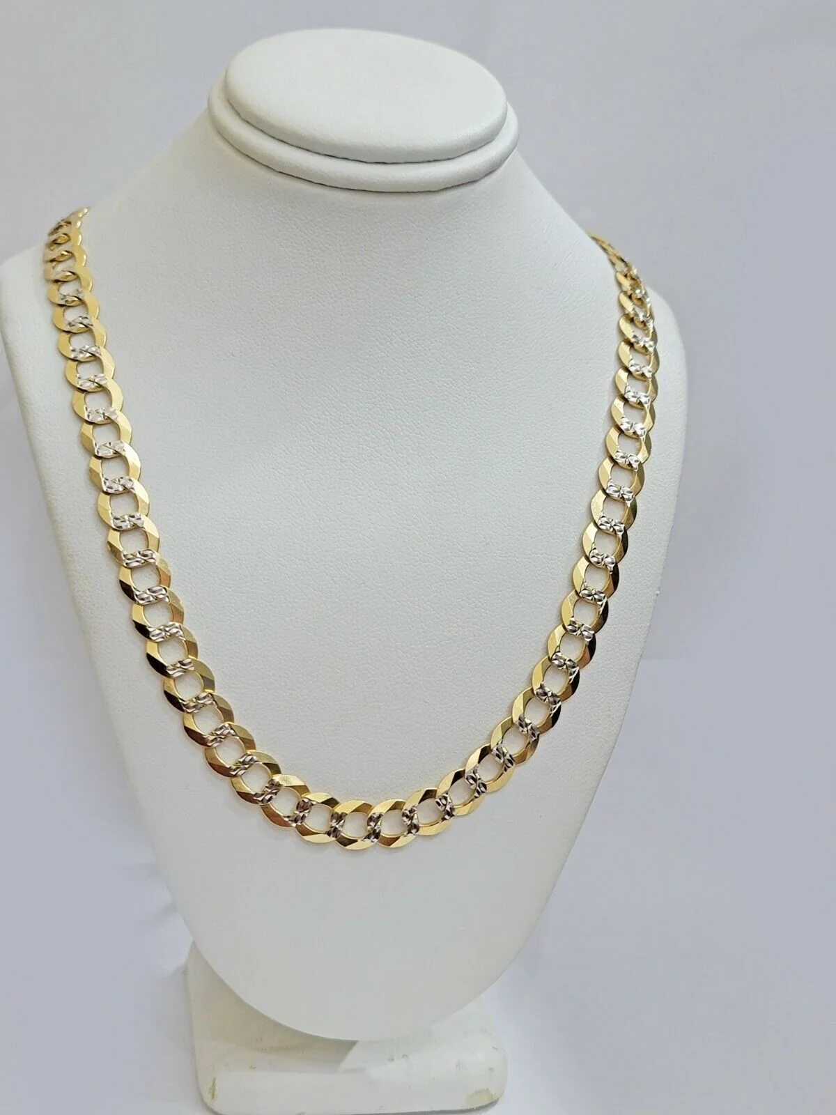 Real 10k Gold Necklace Cuban Curb Link Chain 9mm 20" -28" Diamond Cut Mens SOLID - Image 2