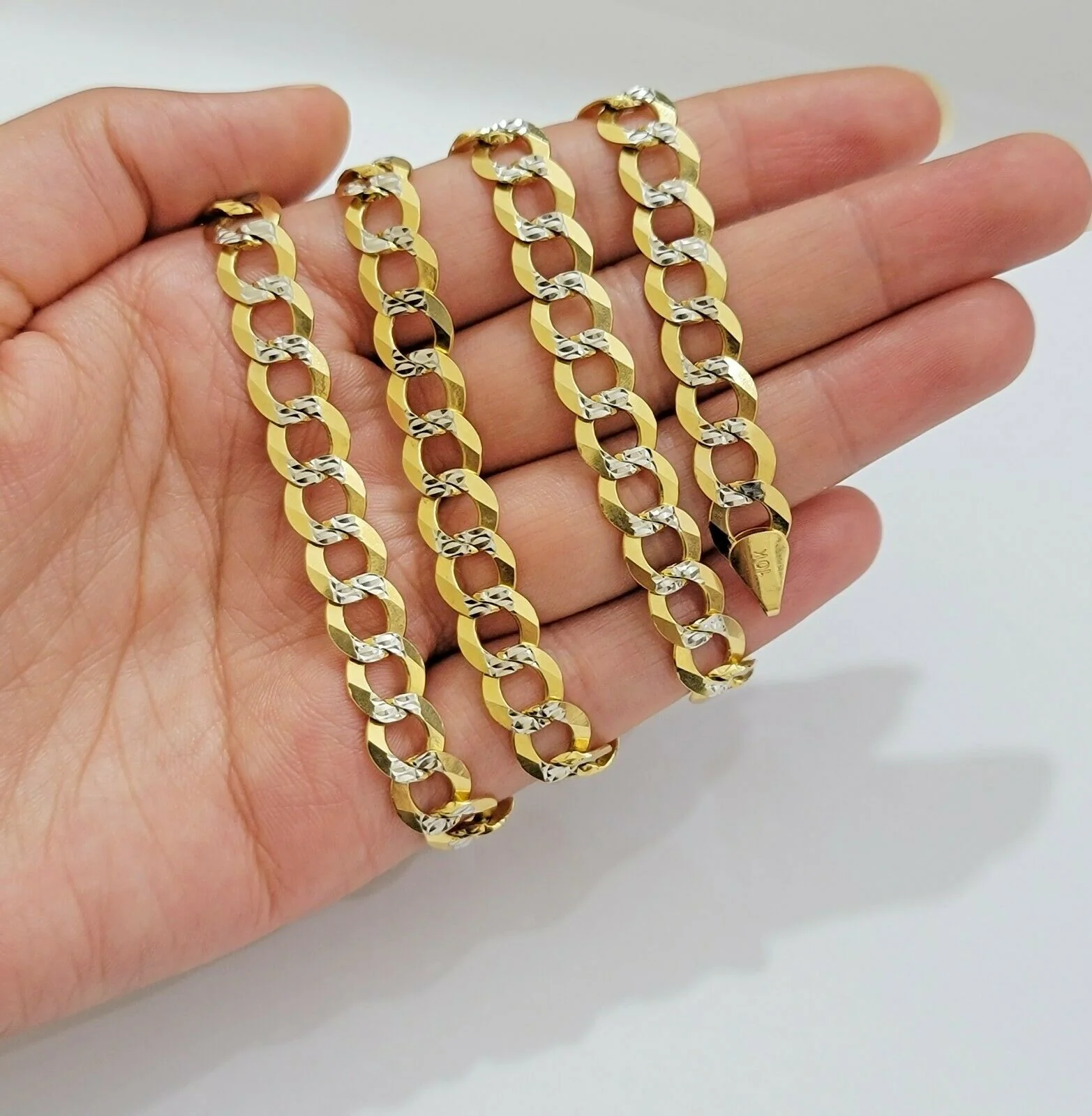 Real 10k Gold Necklace Cuban Curb Link Chain 9mm 20" -28" Diamond Cut Mens SOLID - Image 4