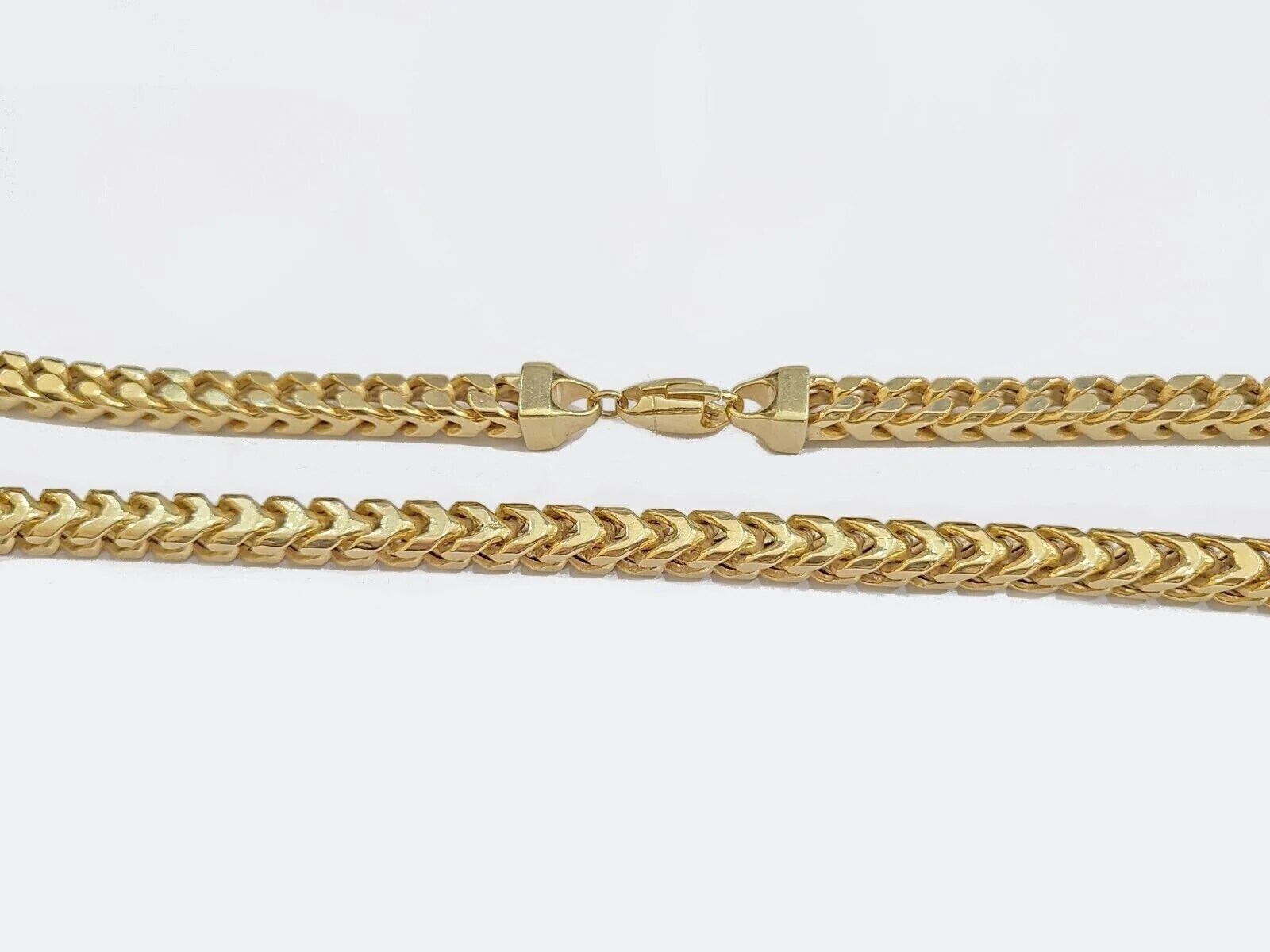 Real 10k Gold Necklace Franco Chain 7mm 26 Inch Mens 10k Yellow Gold 94 grams - Image 4
