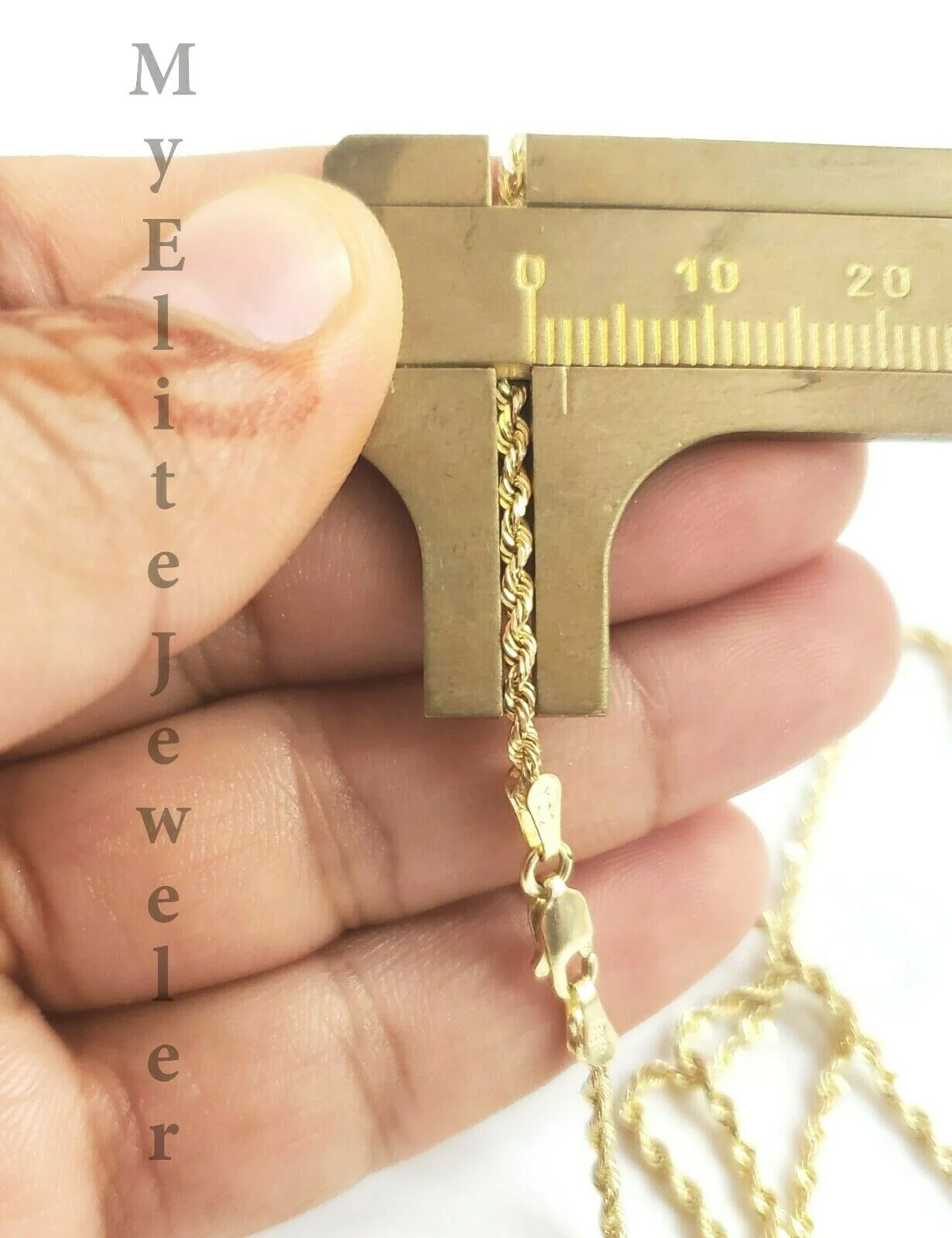 REAL 10K Gold Rope Chain 2mm Necklace 18-30 Inch Men's Ladies Kids For Pendant - Image 5