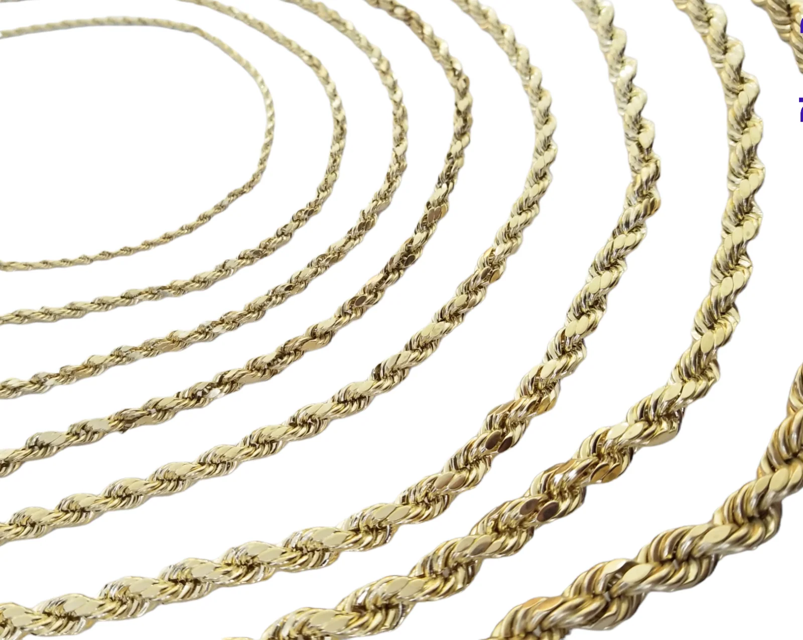 Real 10k Gold Rope Chain 3mm-10mm Necklace 18"-30" Inch Men Women - Image 10