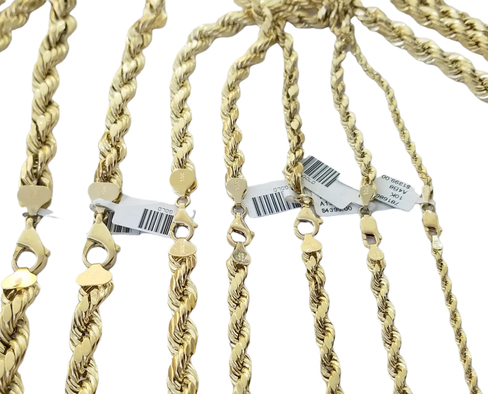 Real 10k Gold Rope Chain 3mm-10mm Necklace 18"-30" Inch Men Women - Image 12