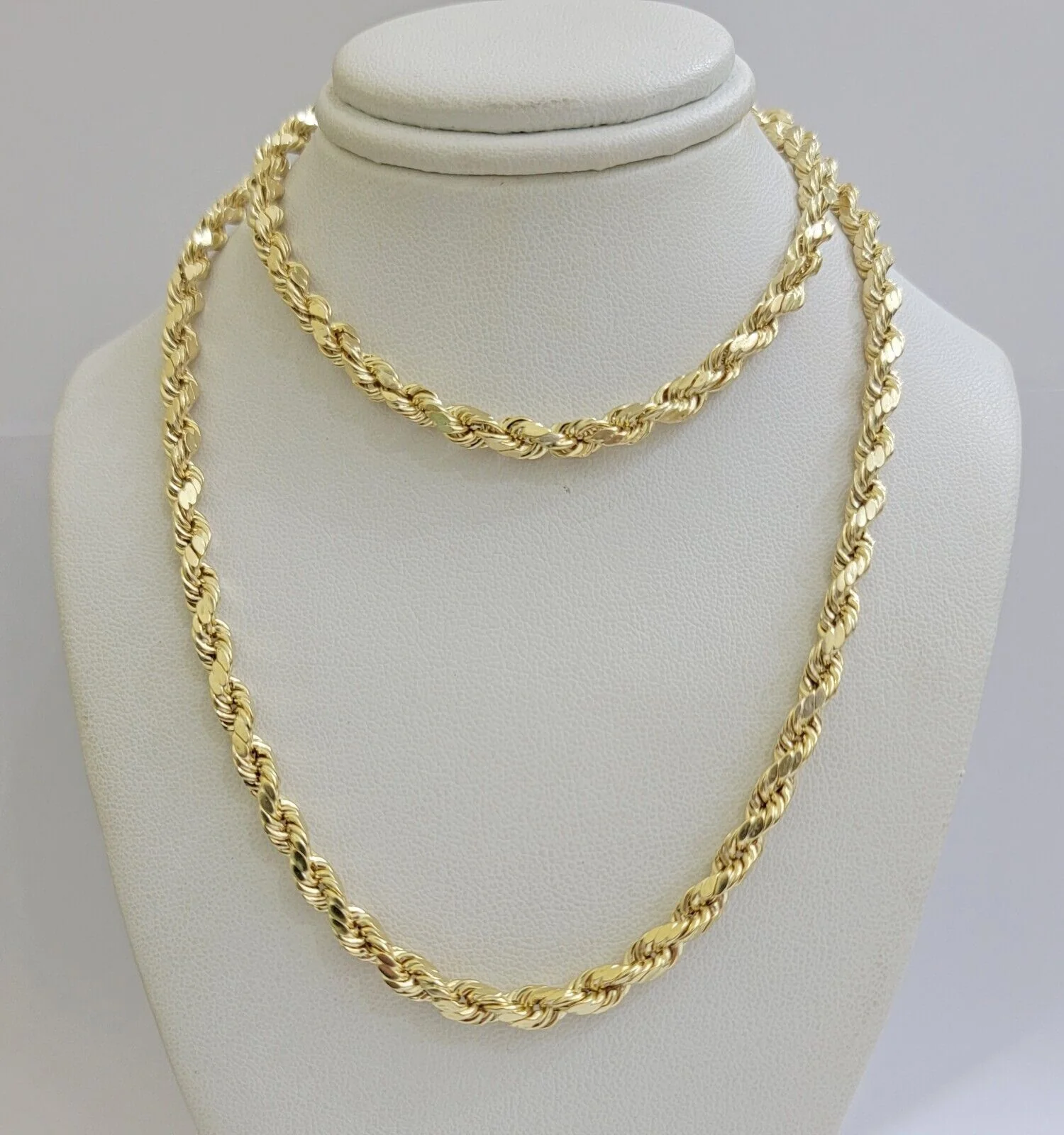 Real 10k Gold Rope Chain Necklace 18-30 Inch 3mm to 10mm Diamond Cut 10KT Yellow - Image 15