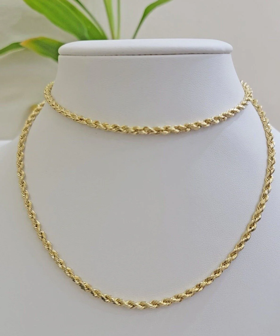 Real 10k Gold Rope Chain Necklace 18-30 Inch 3mm to 10mm Diamond Cut 10KT Yellow - Image 19