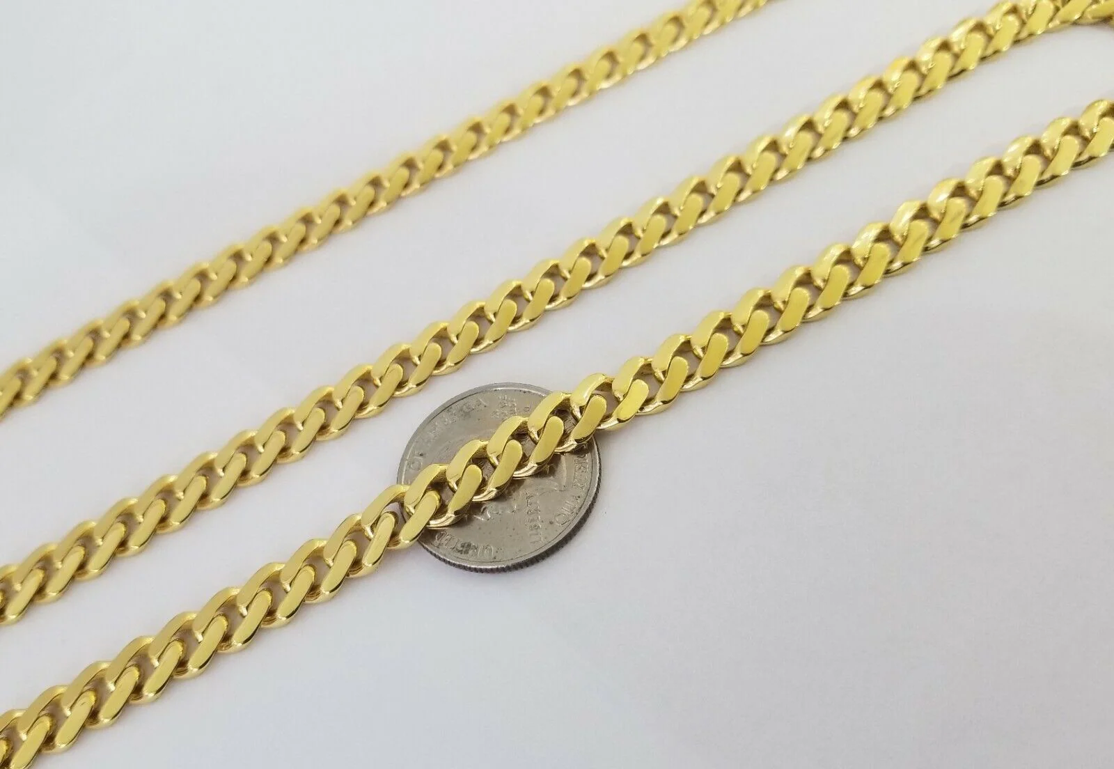 Real 10k Gold Royal Miami Cuban Monaco Link Chain 8mm 24" yellow gold necklace - Image 4
