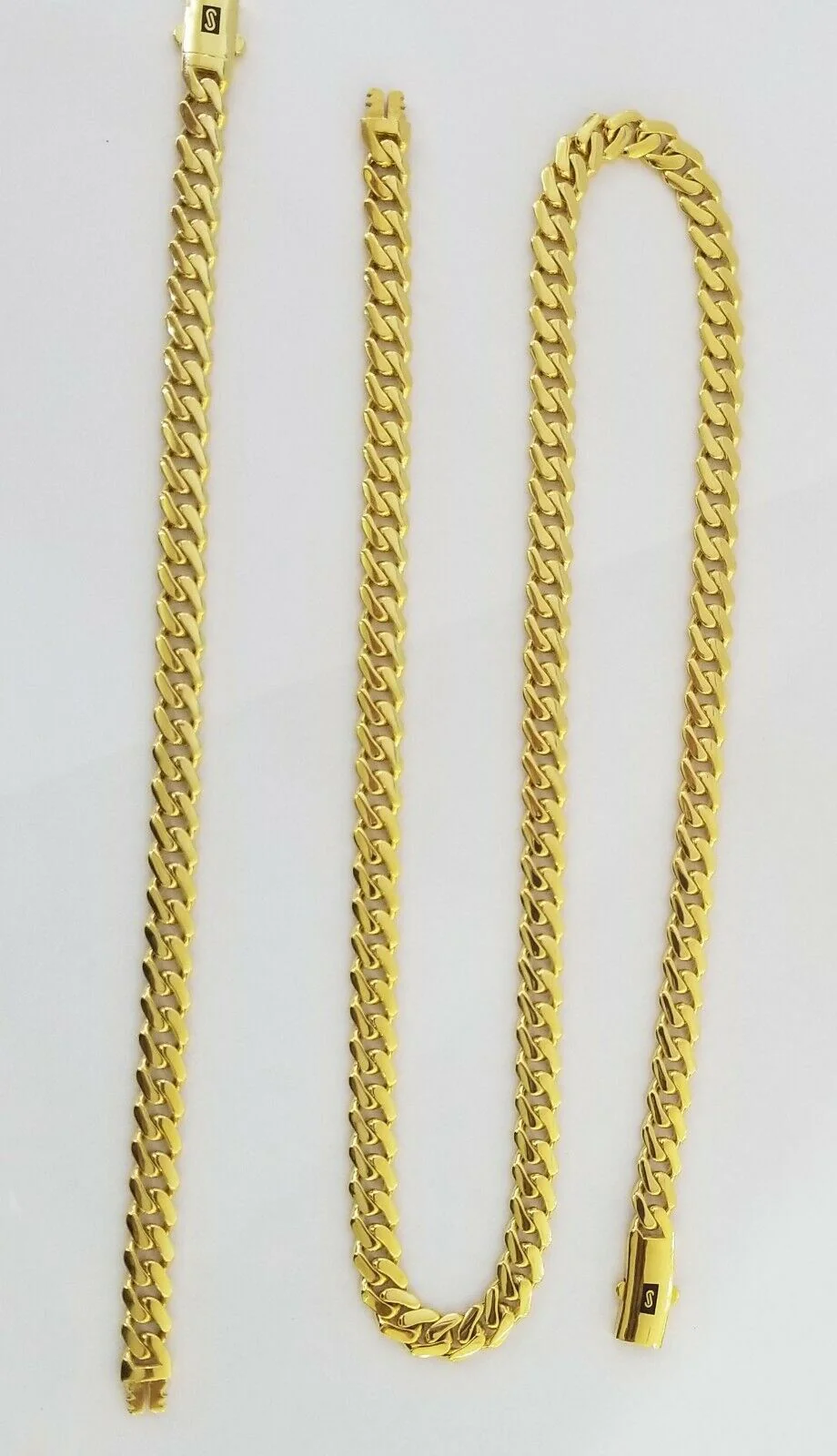 Real 10k Gold Royal Miami Cuban Monaco Link Chain 8mm 24" yellow gold necklace - Image 6