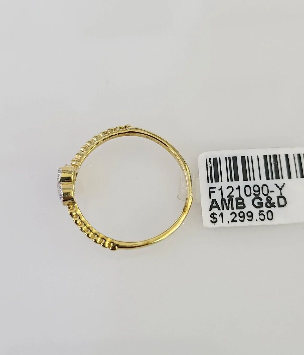 Real 10k Hearts Diamond Ladies Ring Women Casual 10Kt Yellow Gold All Sizes - Image 6