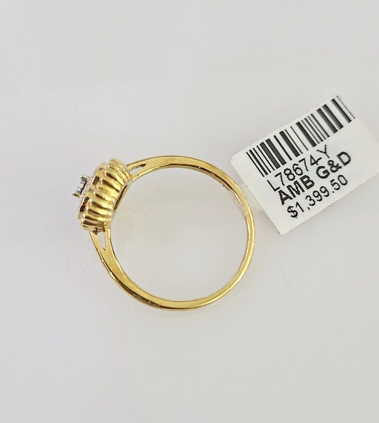 Real 10k Hearts Diamond Ladies Ring Women Casual 10Kt Yellow Gold All Sizes - Image 5