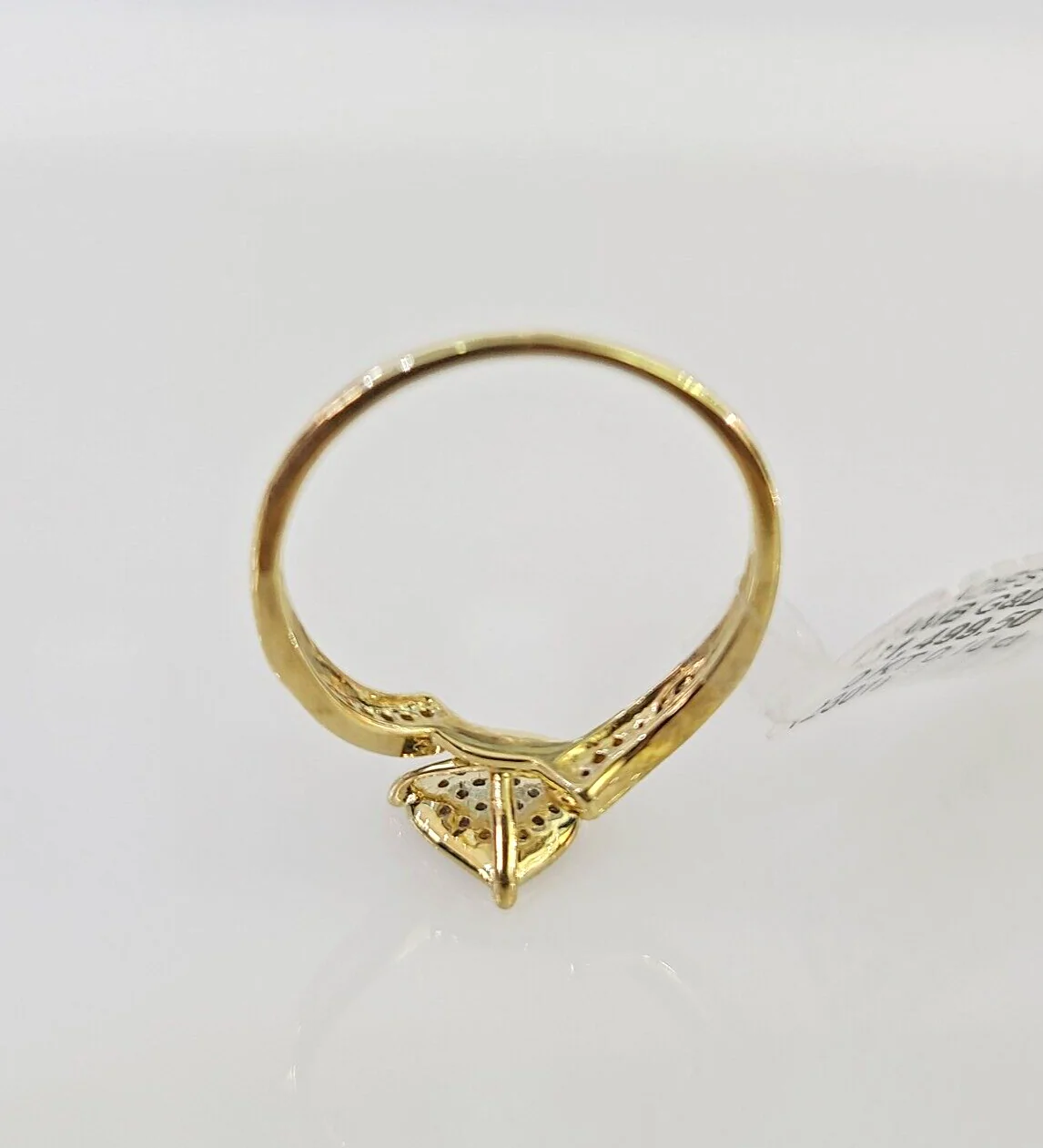 Real 10k Hearts Diamond Ladies Ring Women Casual 10Kt Yellow Gold All Sizes - Image 7