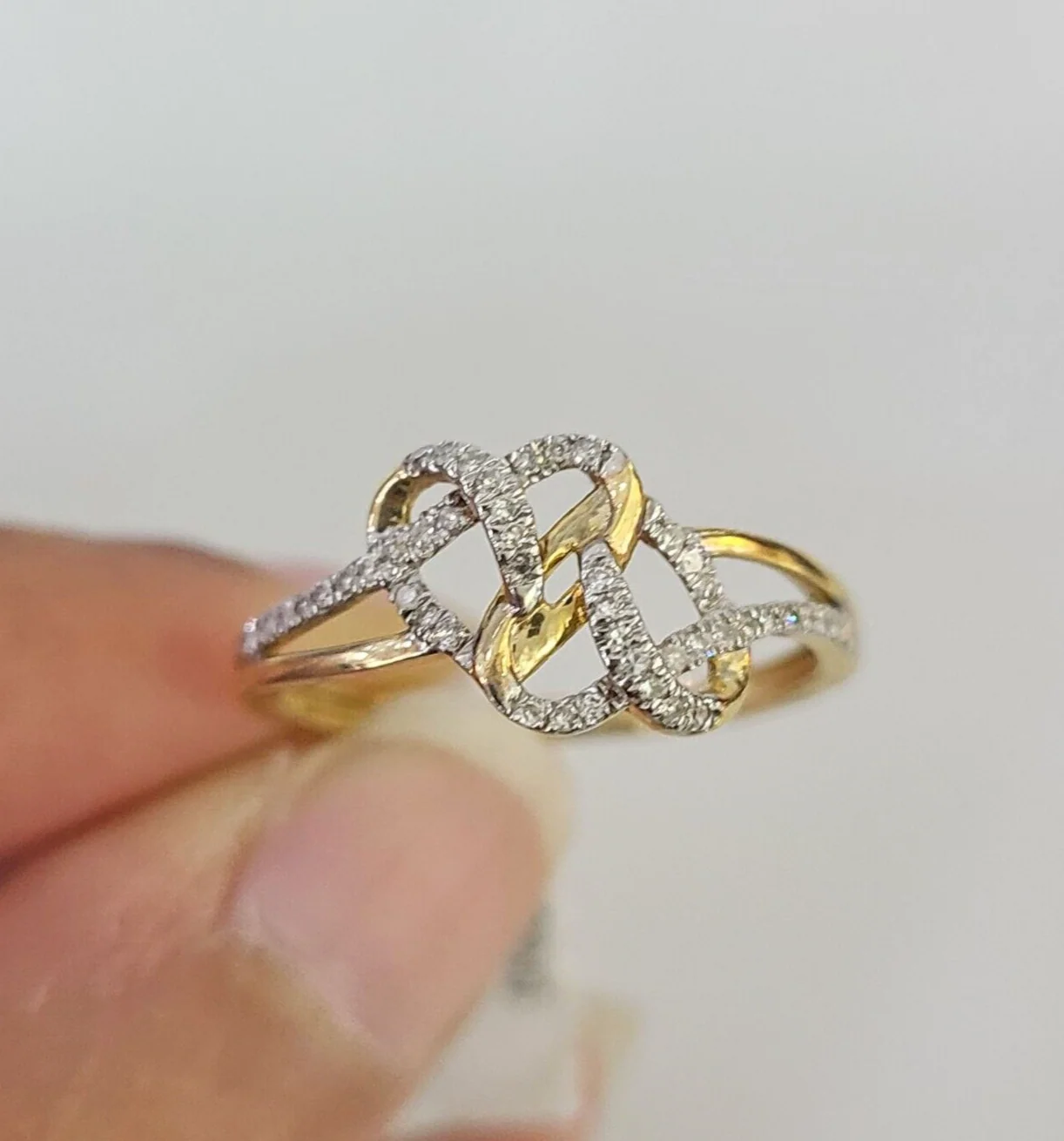 Real 10k Hearts Diamond Ladies Ring Women Casual 10Kt Yellow Gold All Sizes - Image 7