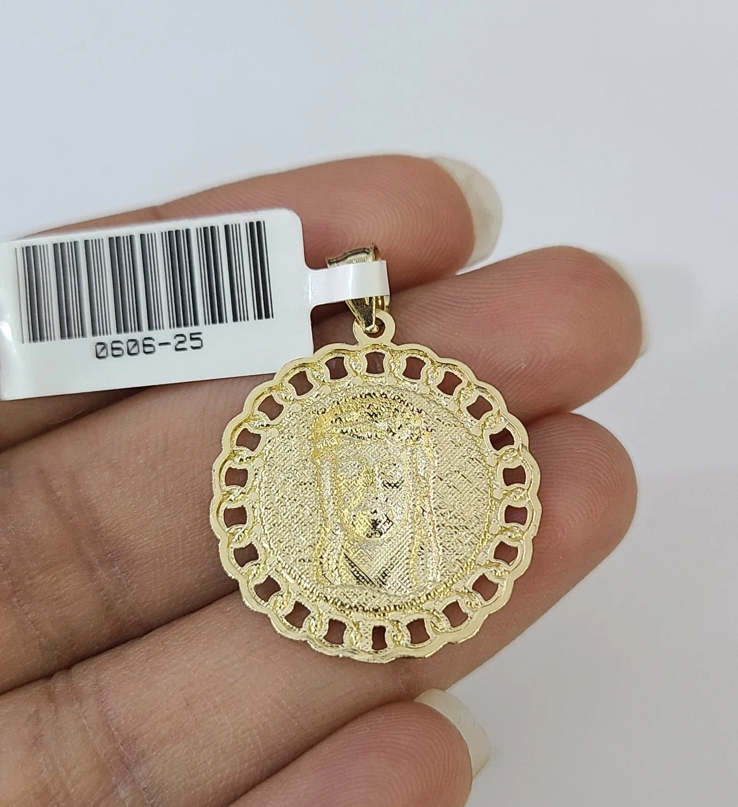 Real 10K Jesus Head Pendant Cuban Yellow Gold Charm Genuine - Image 5