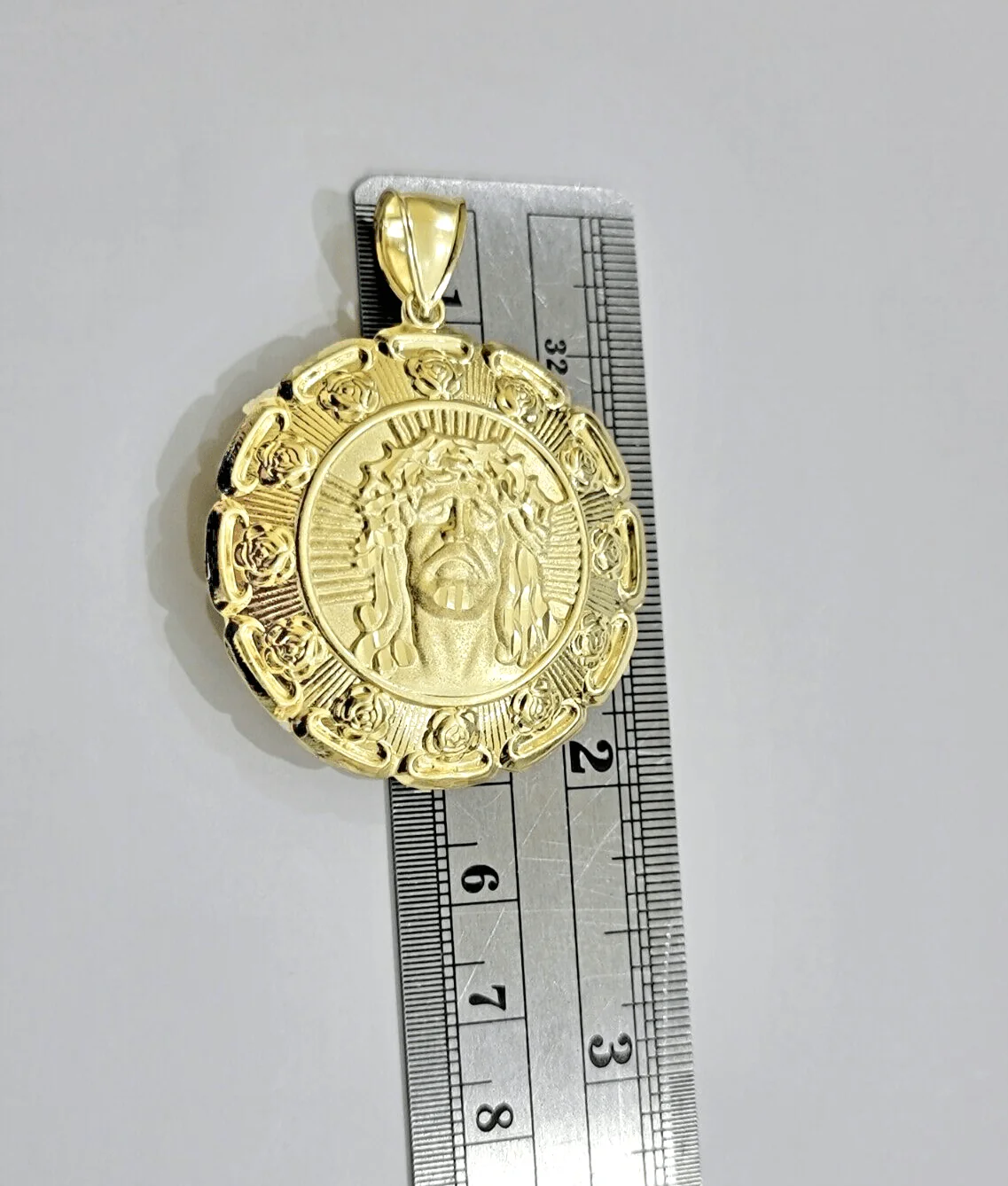 Real 10k Jesus Virgin Mary Charm Pendant Yellow Gold For 10kt Chain Necklace New - Image 5