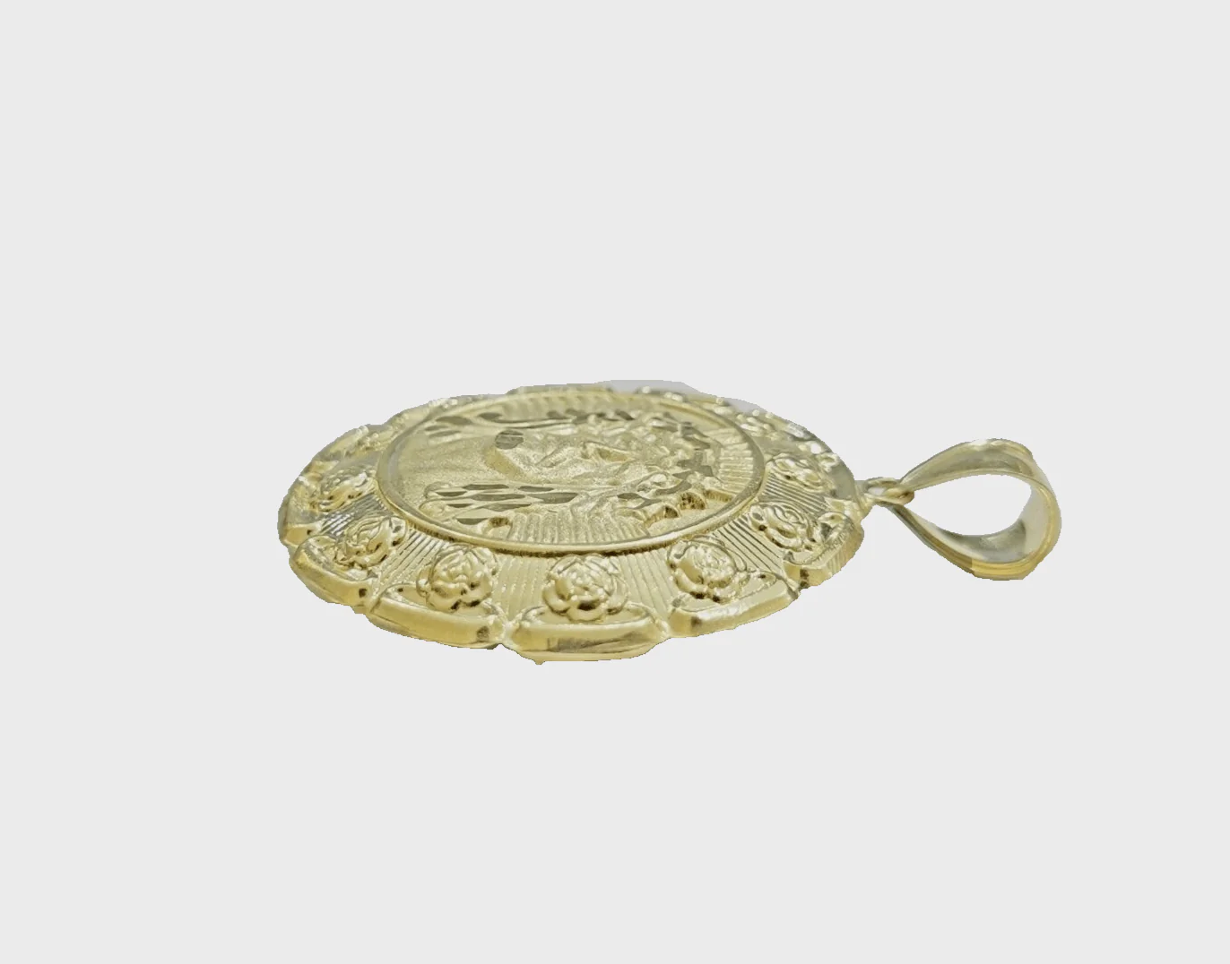 Real 10k Jesus Virgin Mary Charm Pendant Yellow Gold For 10kt Chain Necklace New - Image 8
