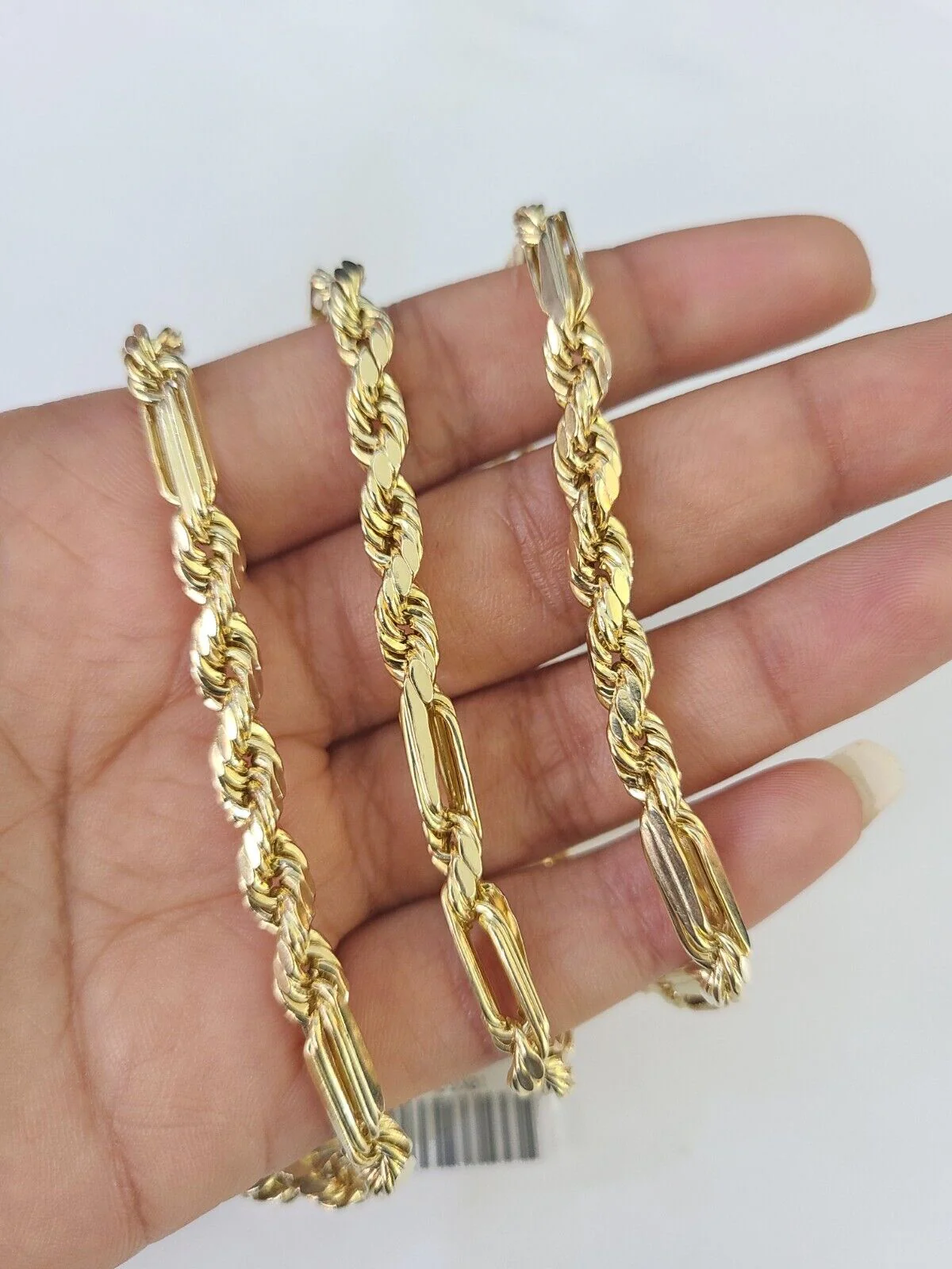 Real 10k Milano Rope Chain Necklace Yellow Gold 5mm 22" with no days off charm - Image 6