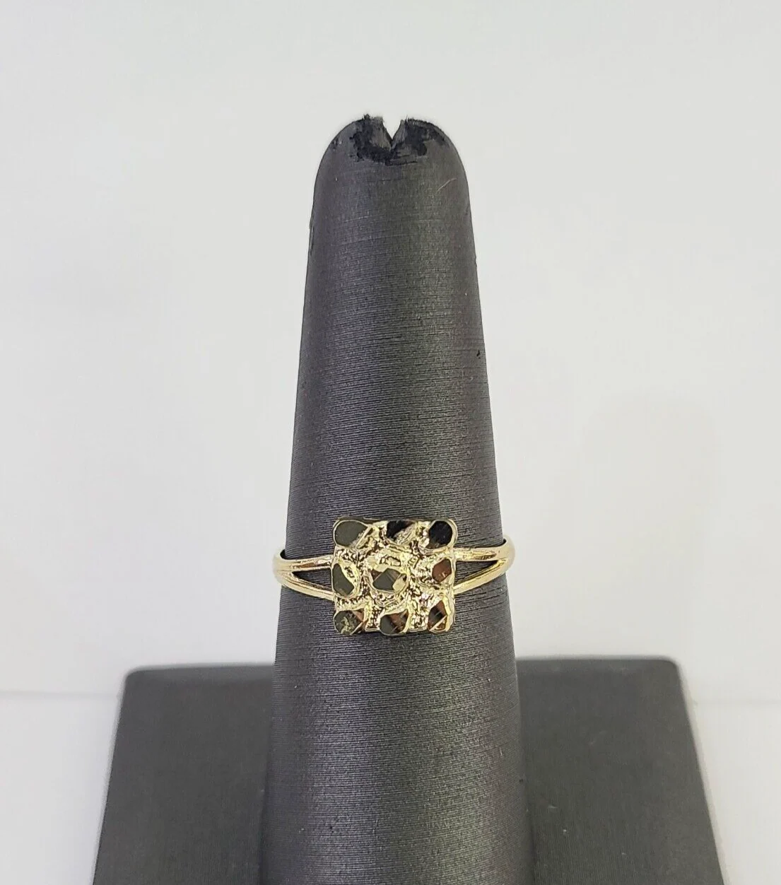 Real 10k Nugget Ring Band Wedding Engagement Women Yellow Gold Ring Sizes 6,7,8,9,10,11 & 12 - Image 7