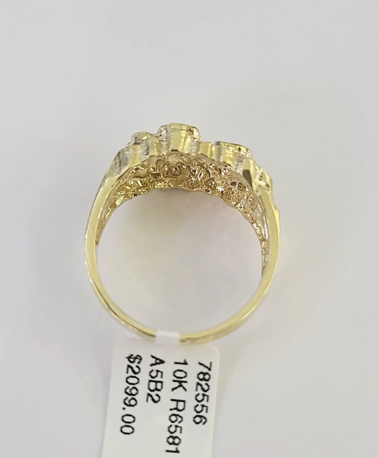 Real 10k Nugget Ring Yellow Gold Casual Ring 10kt Genuine All Sizes - Image 4