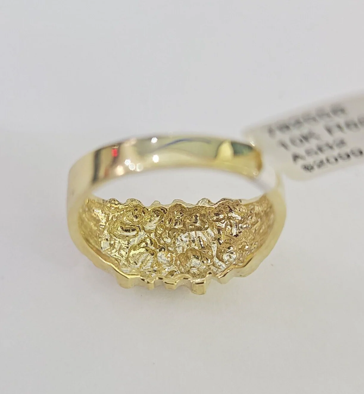 Real 10k Nugget Ring Yellow Gold Casual Ring 10kt Genuine All Sizes - Image 6