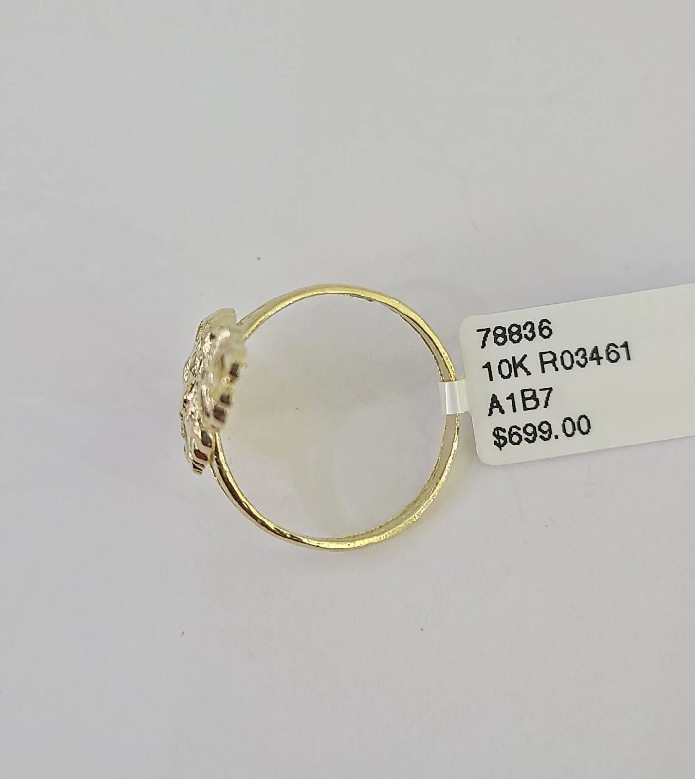 Real 10k Nugget Ring Yellow Gold Casual Ring 10kt Genuine All Sizes - Image 6