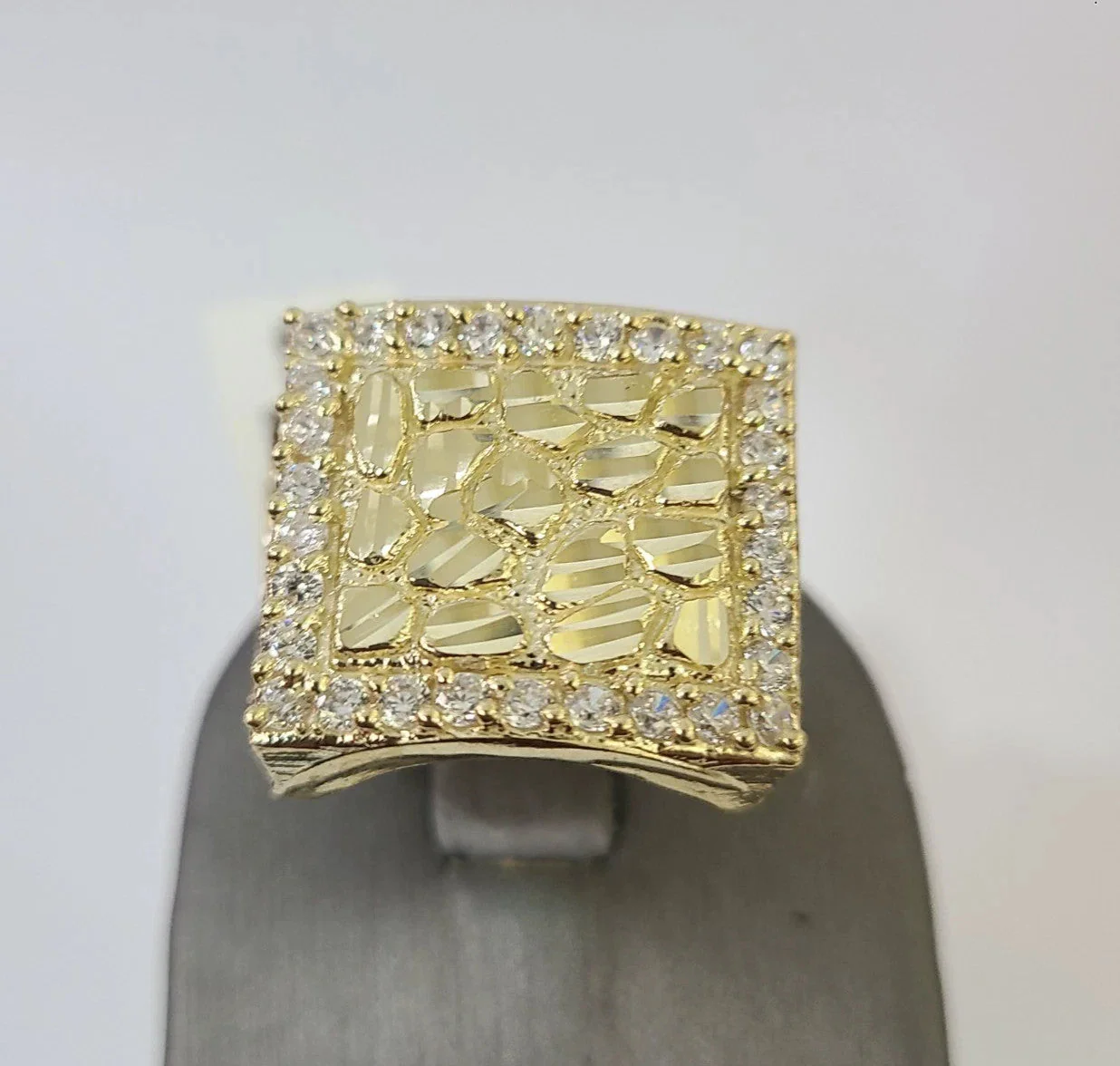 Real 10k Nugget Ring Yellow Gold Women Men Genuine 10Kt - Image 2