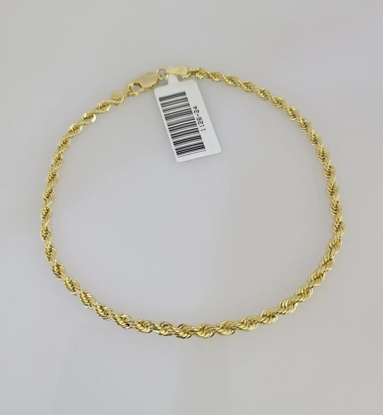 Real 10K Rope Bracelet Yellow Gold  8" Inch 3mm 10kt Men Women - Image 6