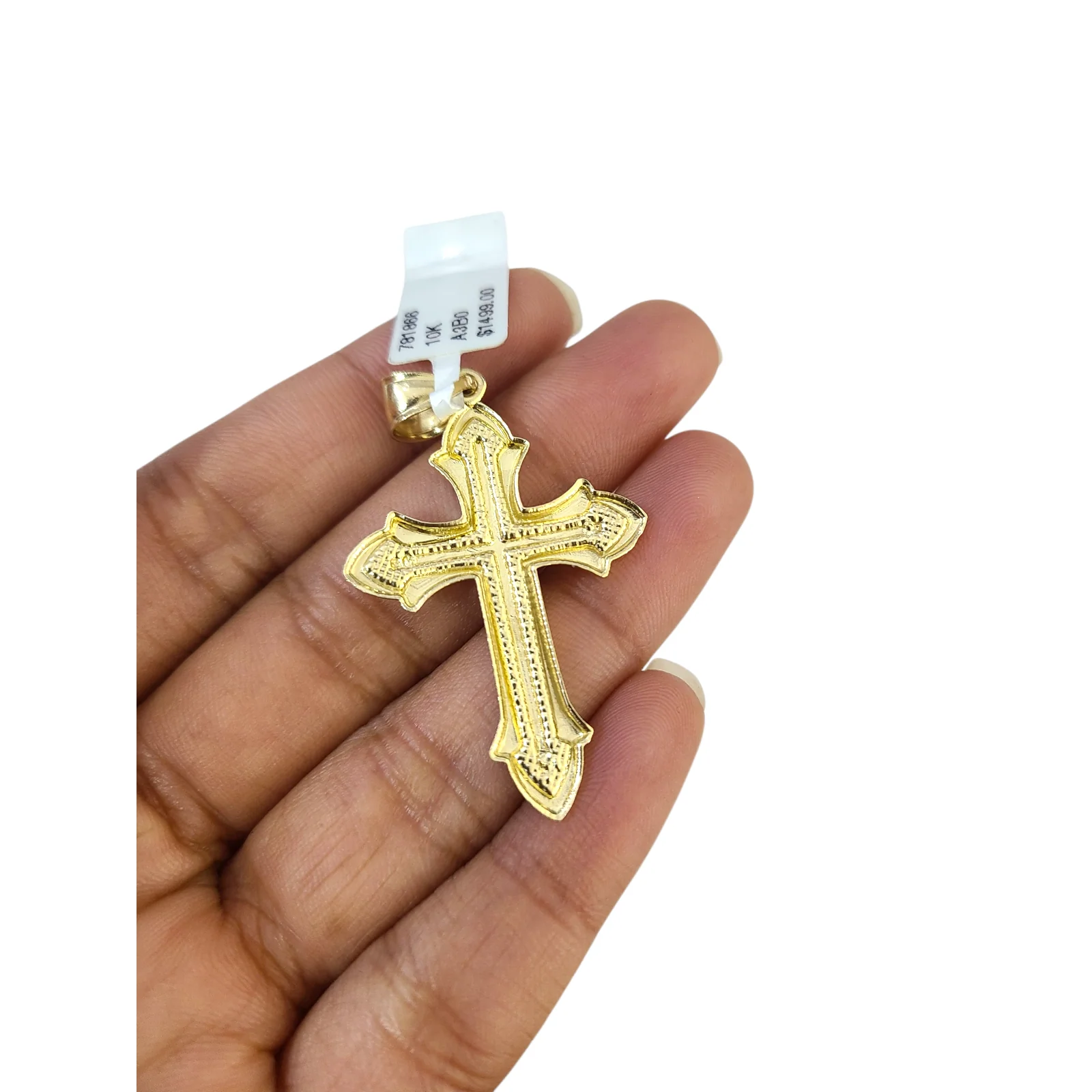 Real 10k Rope Chain Cross Charm Necklace Pendant Set 5mm 20"-30" Gold - Image 7