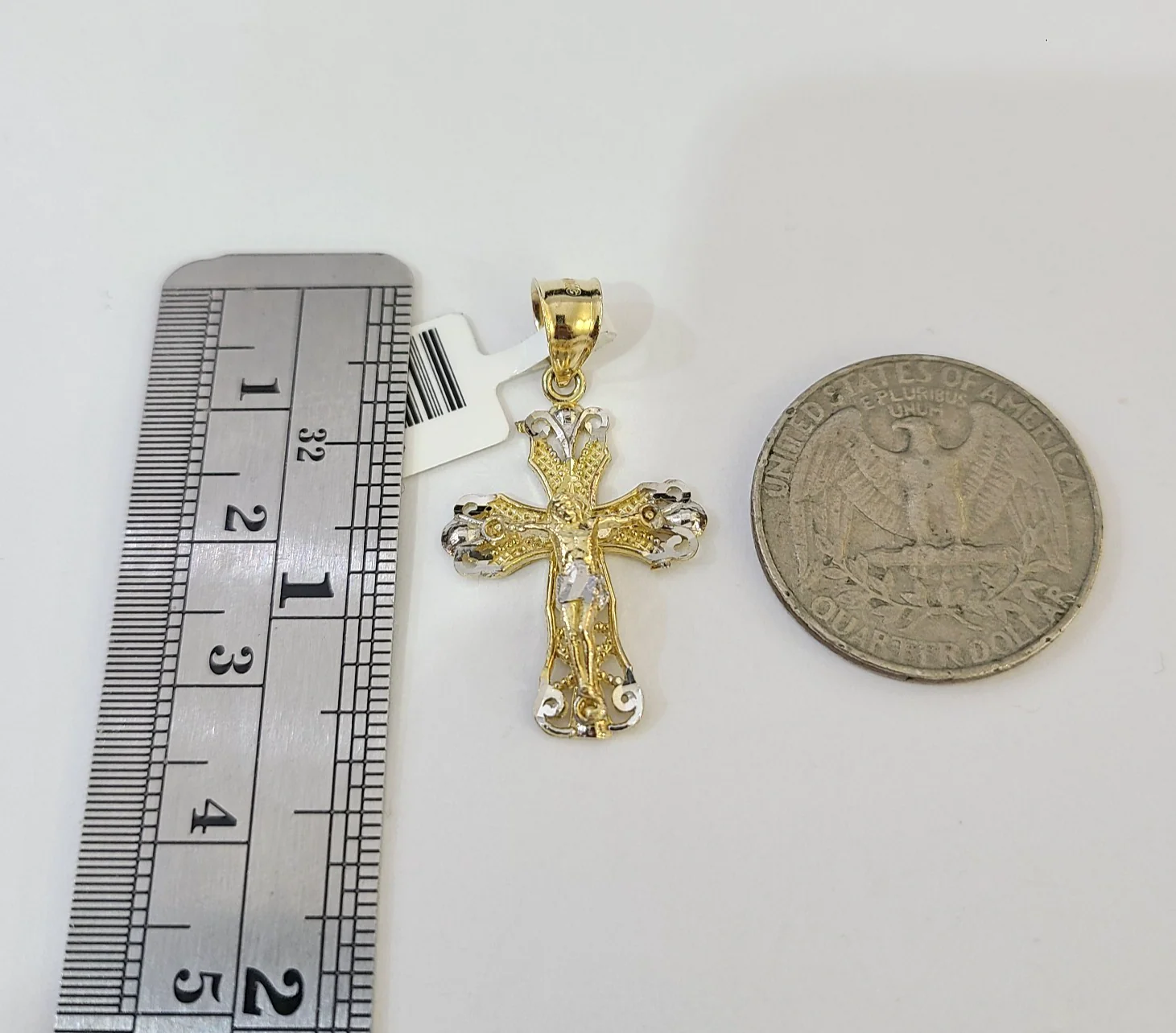 Real 10k Rope Chain Jesus Cross Charm Necklace SET 2mm 18"-28" Pendant - Image 6
