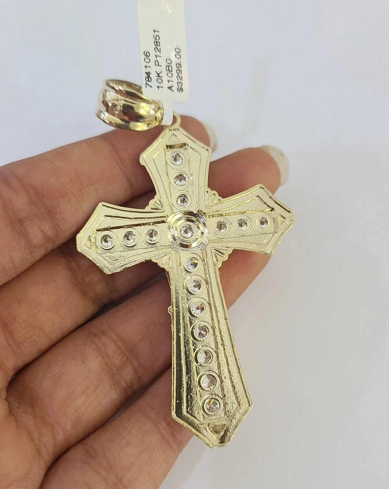 Real 10k Rope Chain Jesus Cross Charm Set 8mm 20"-30" Inch Necklace Yellow Gold - Image 7